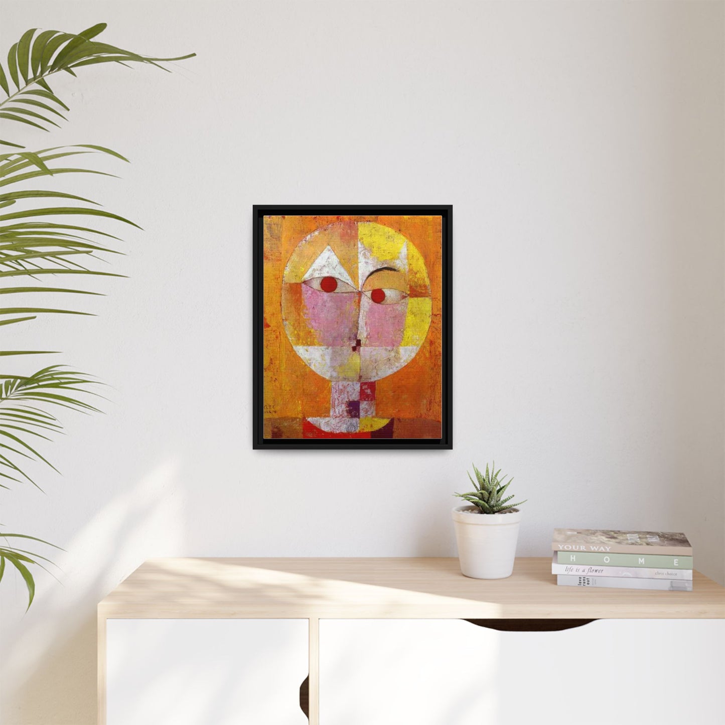 Senecio II by Paul Klee Canvas Framed Wall Art Print