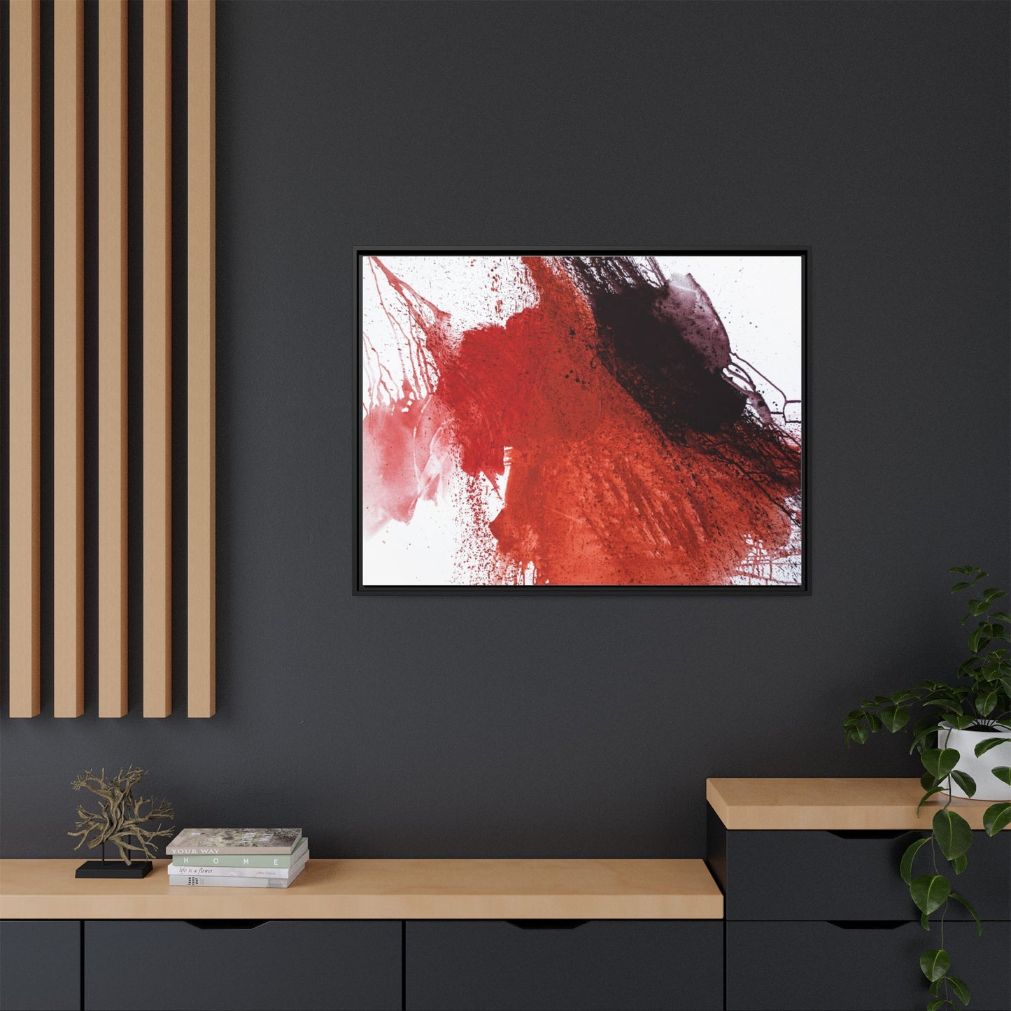 Flame by Natalija Miladinovic Matte Canvas Framed Wall Art