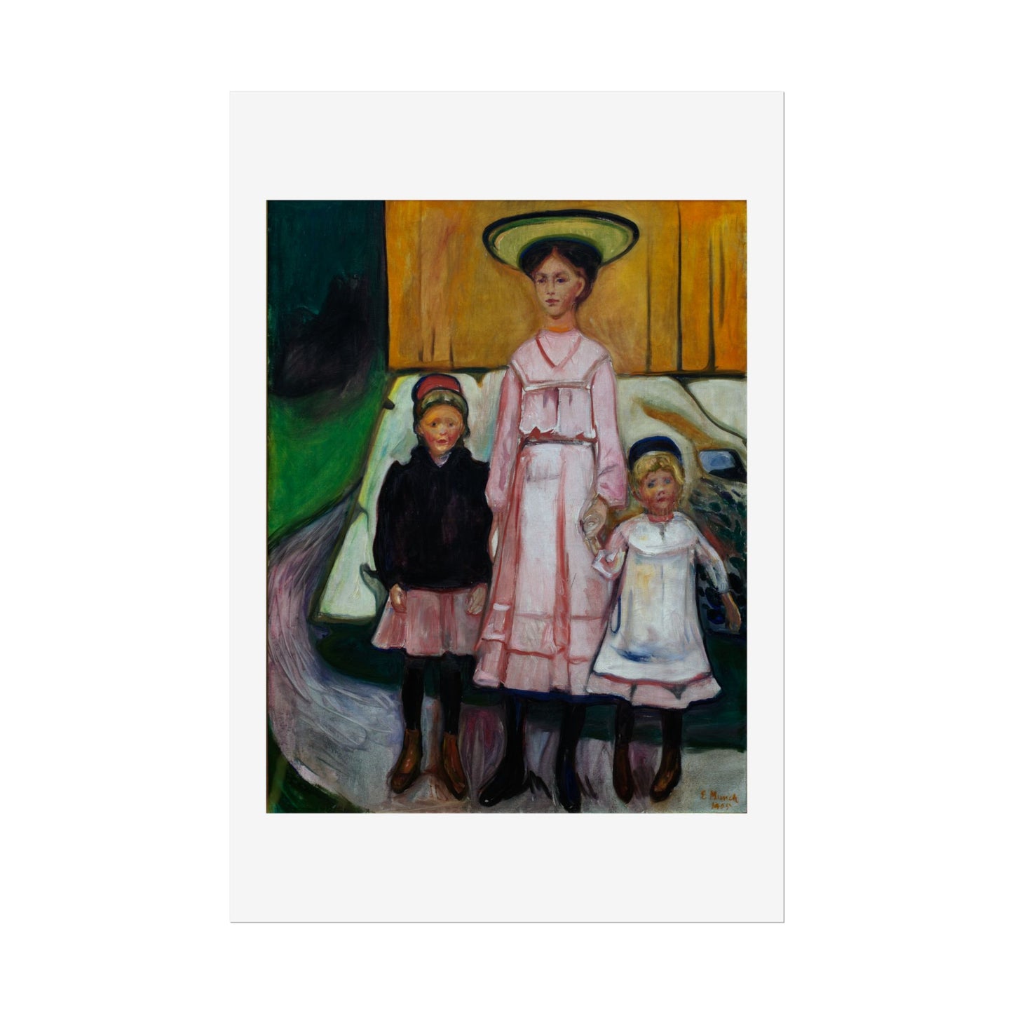 Three Children Thielska by Edvard Munch Wall Art Print