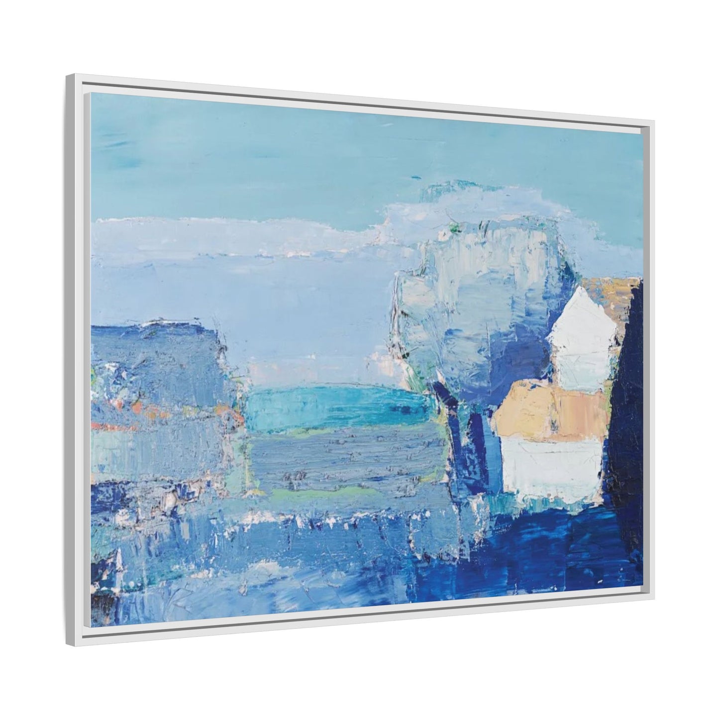 Paysage de Provence by Nicolas de Staël Framed Matte Canvas Seascape Wall Art Print