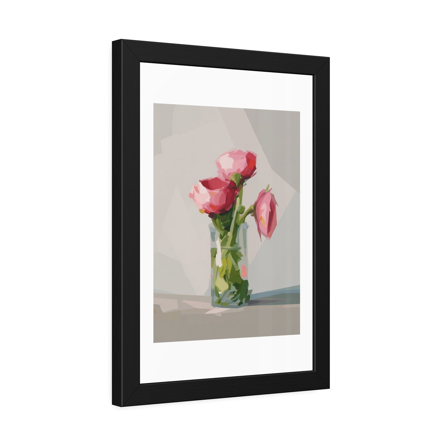 Framed Poster — Pink Peonies Vase Wall Art Print