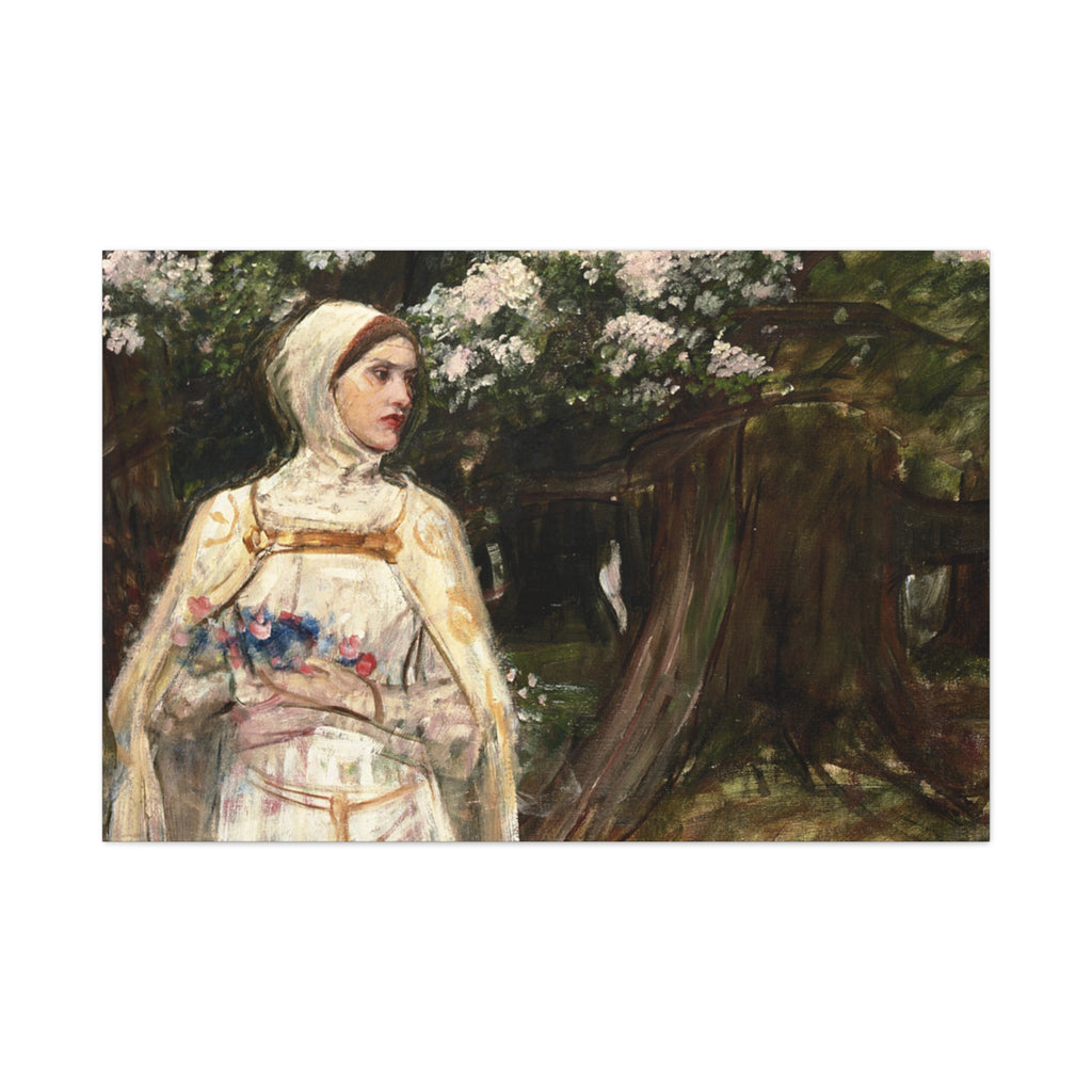 Matilda (formerly called Beatrice) by John William Waterhouse Matte Canvas Wall Art Print