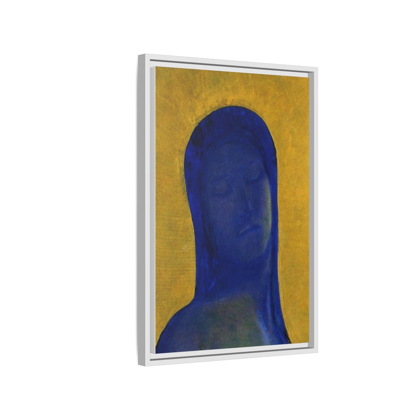 Closed Eyes by Odilon Redon Framed Matte Canvas Wall Art Print