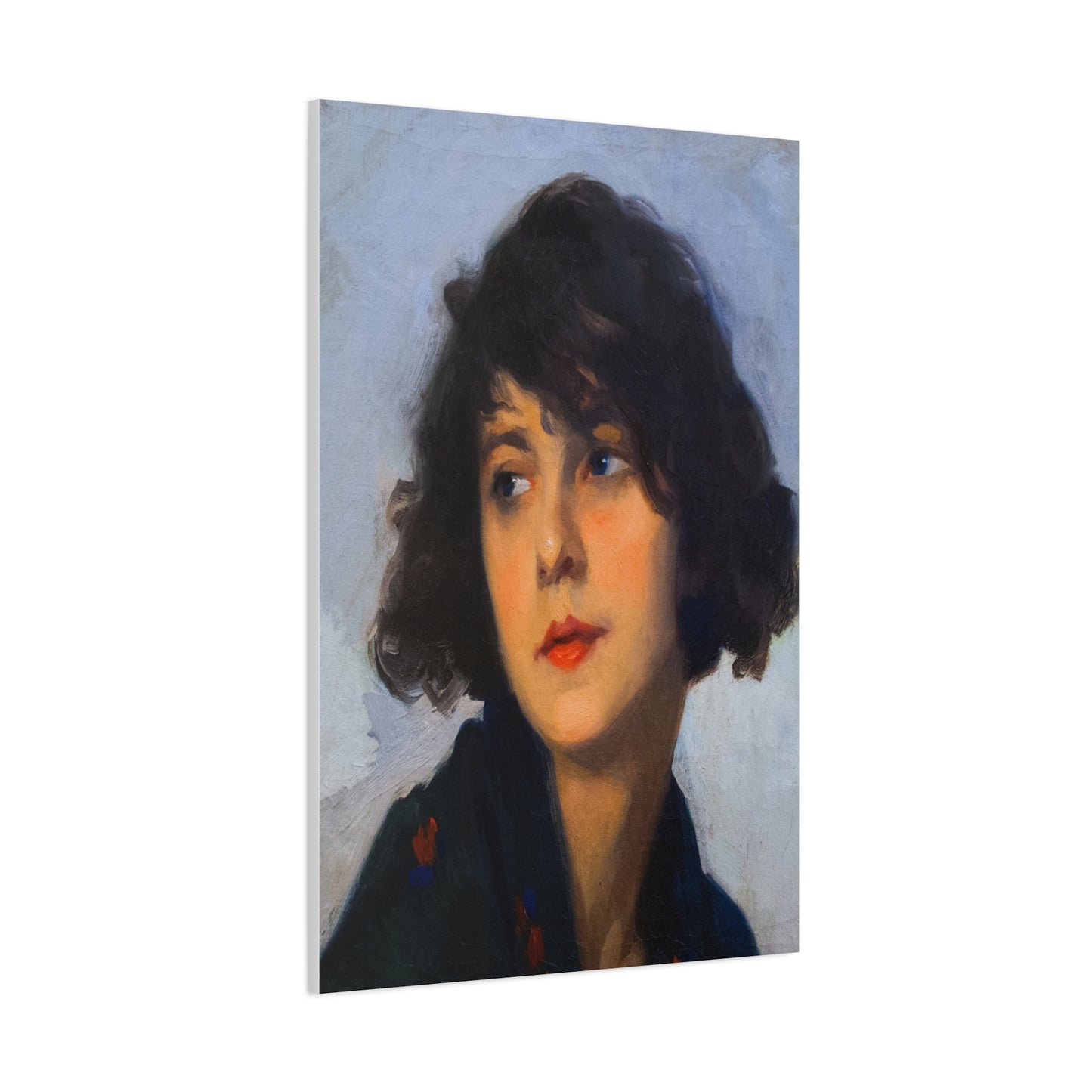 Mulher do chale verde (cropped) by Cyprien Eugene Boulet Matte Canvas Print — Stretched Wall Art