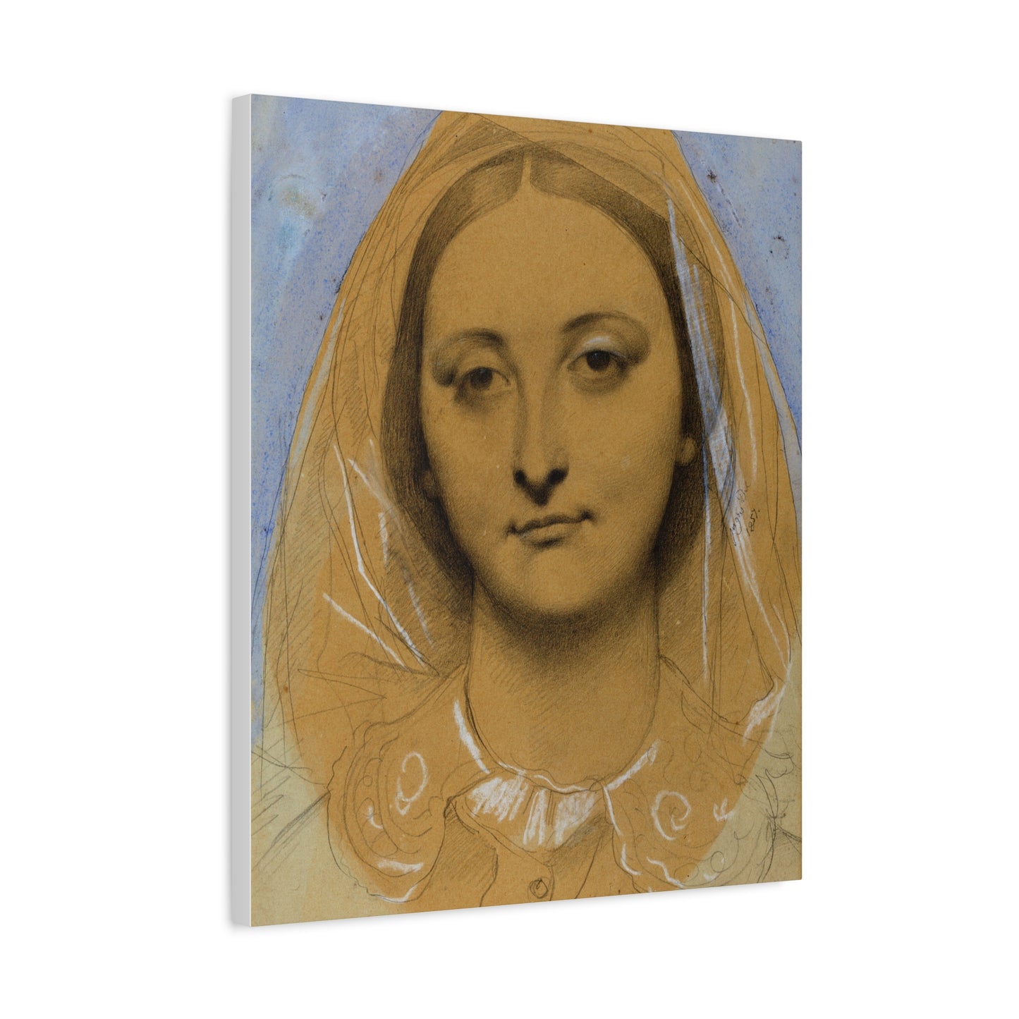 Mademoiselle Mary de Borderieux by Jean Auguste Dominique Ingres Matte Stretched Canvas Wall Art