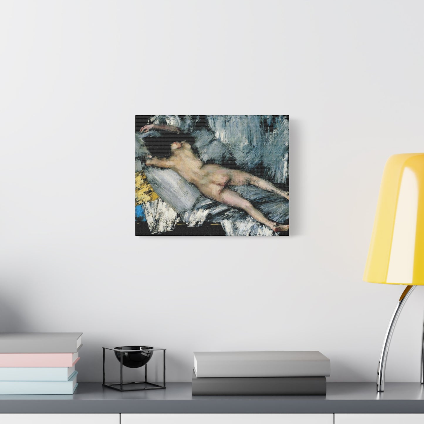 Nude in the Studio by János Vaszary Matte Stretched Canvas: Wall Art Poster