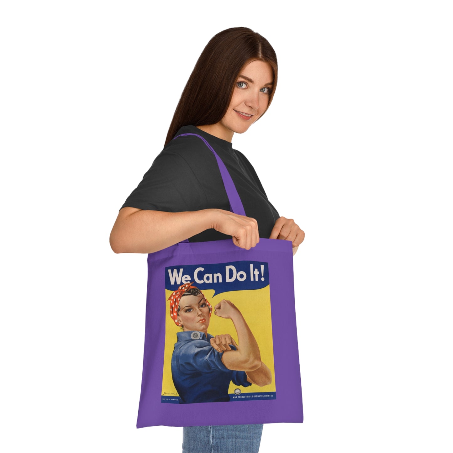 We Can Do It! Rosie the Riveter Cotton Tote — Vintage Feminist Empowerment Shopper