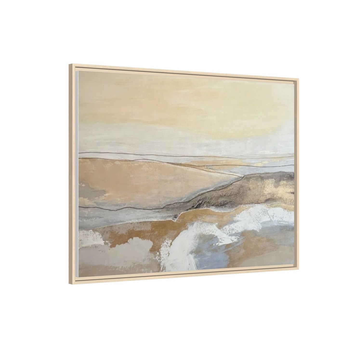 Framed Abstract Coastal Landscape Matte Canvas Wall Art