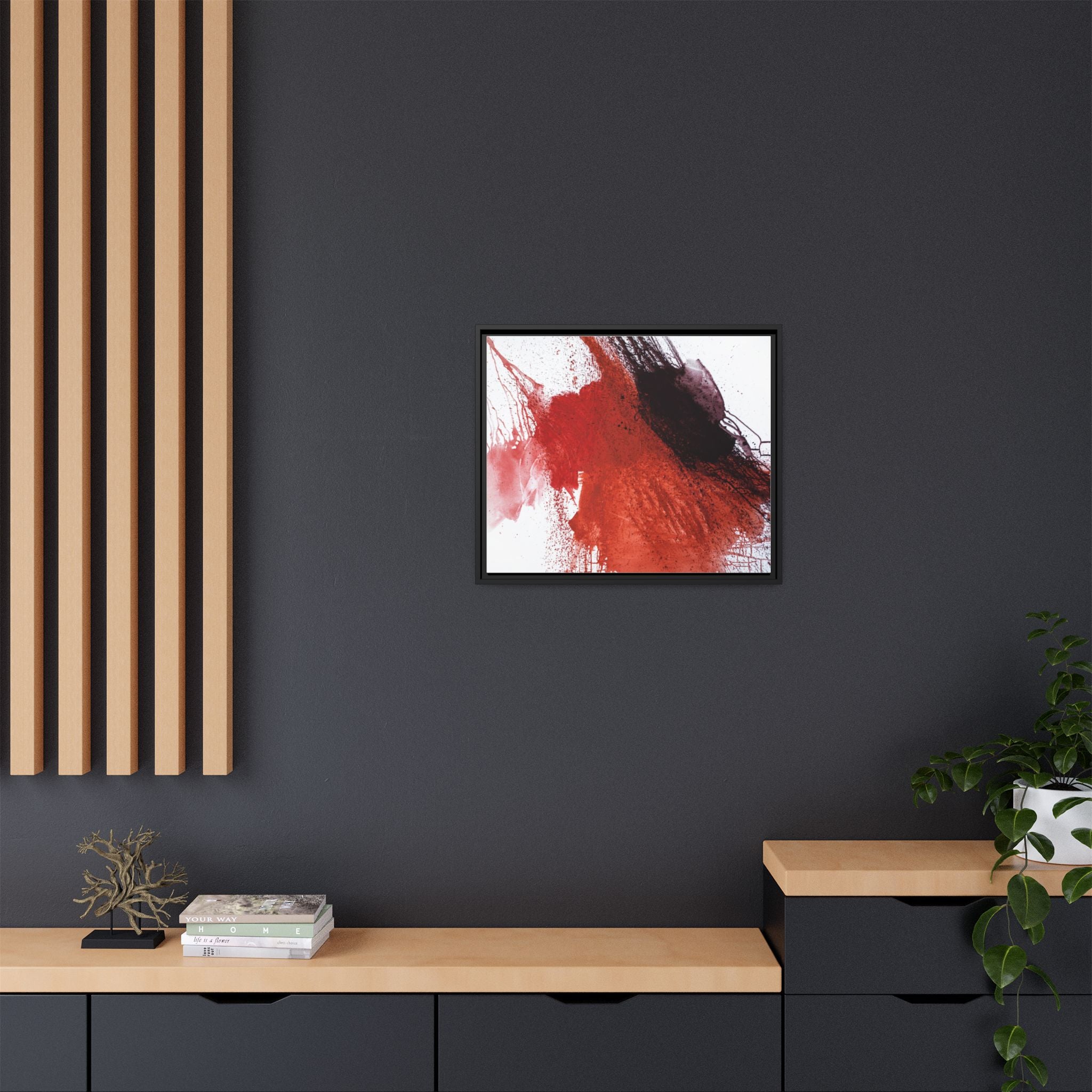 Flame by Natalija Miladinovic Matte Canvas Framed Wall Art