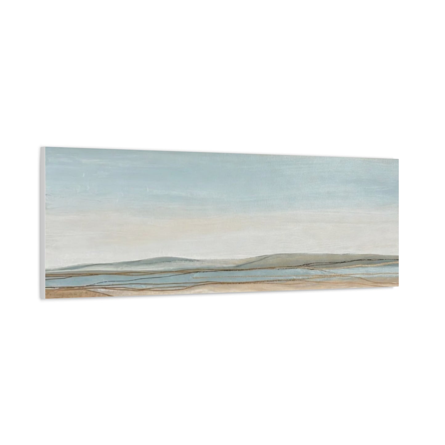 Coastal Pastel Landscape Canvas — Matte Stretched Wall Art