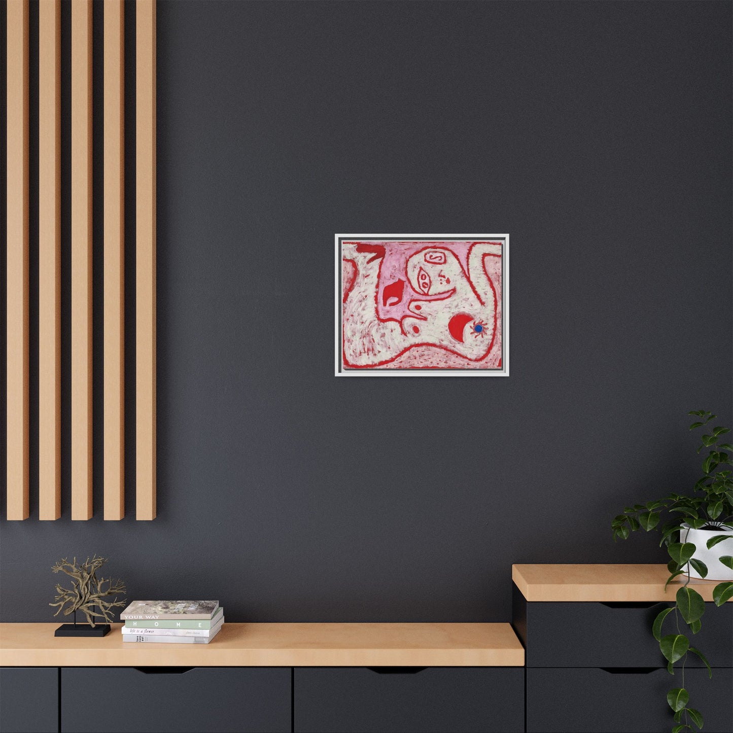 A Woman For Gods by Paul Klee Matte Canvas Framed Wall Art Decor