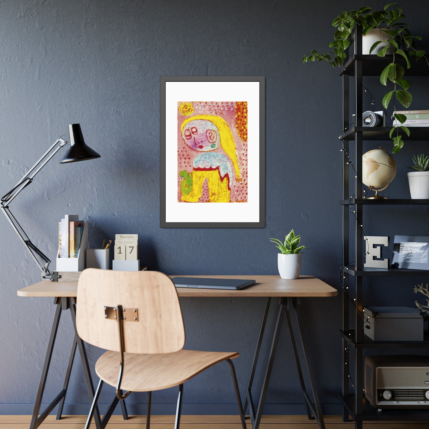 Magdalena vor der Bekehrung by Paul Klee Framed Abstract Wall Art Print