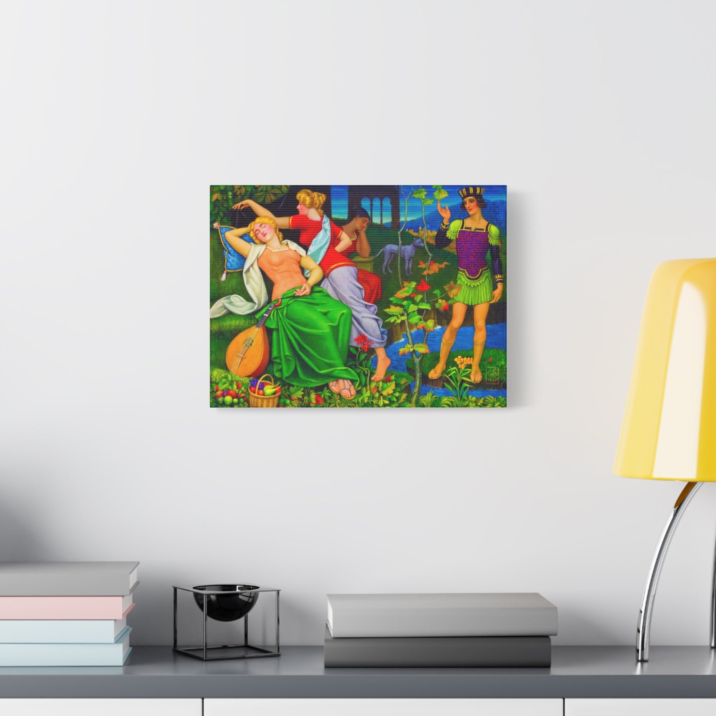 Colorful Renaissance-Inspired Matte Stretched Canvas Art