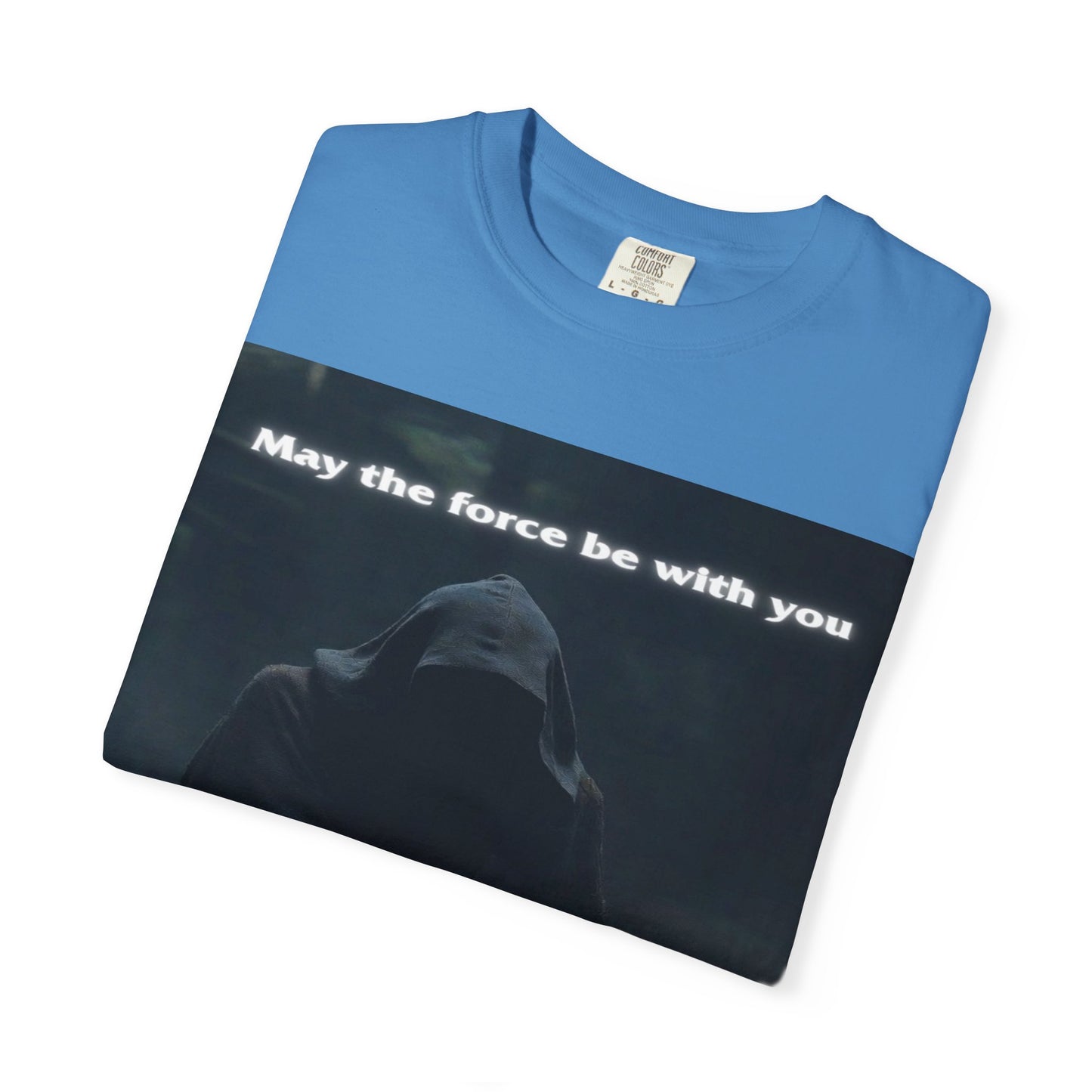 May the Force Be With You T-Shirt — Dark Hooded Lightsaber Graphic Tee