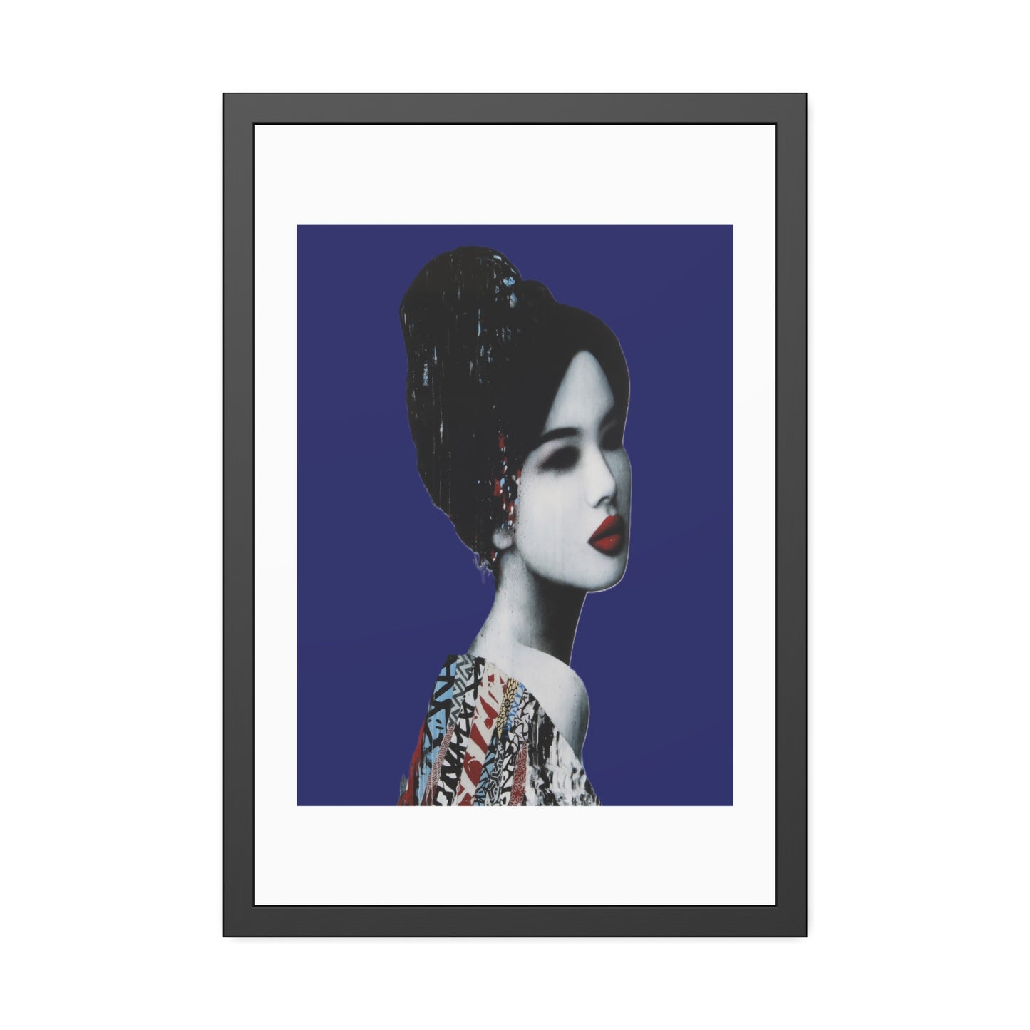Geisha Portrait - Framed Paper Posters