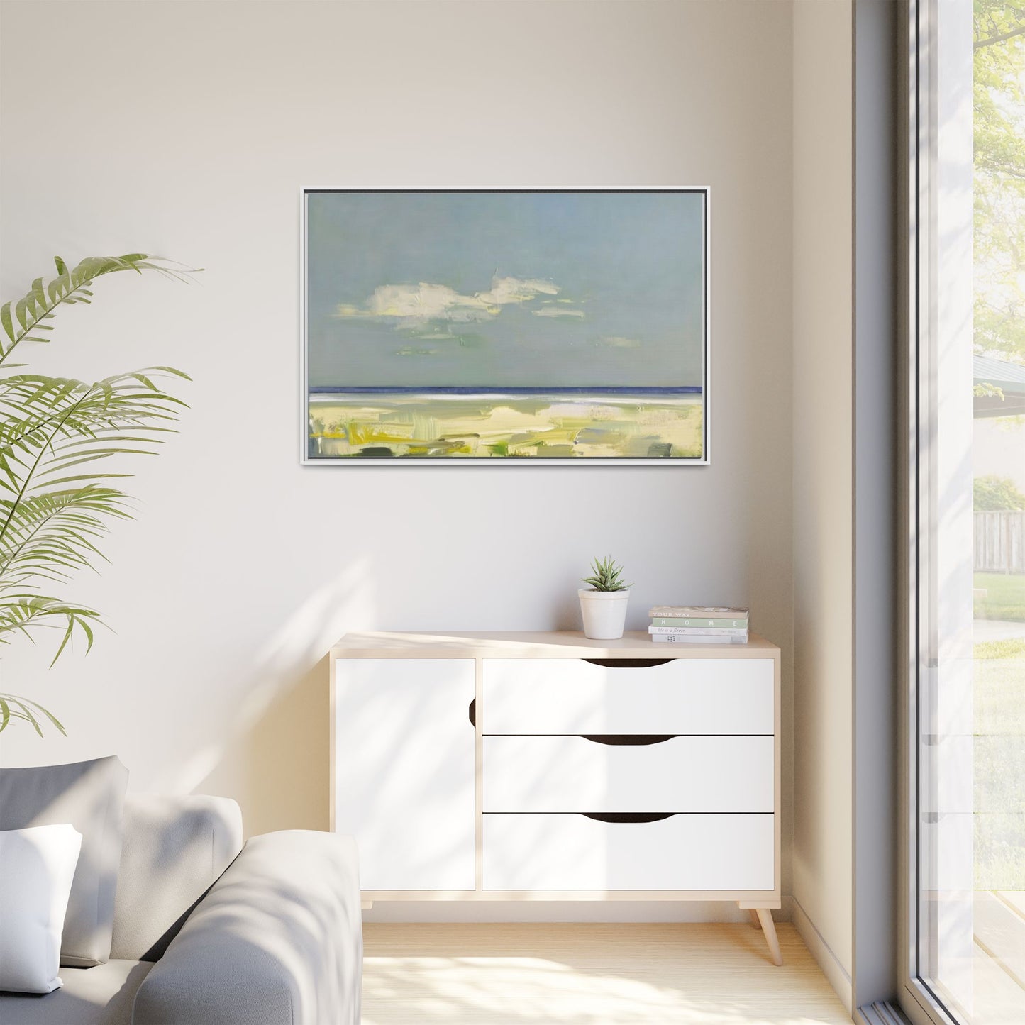 Coastal Calm Matte Canvas Framed Wall Art