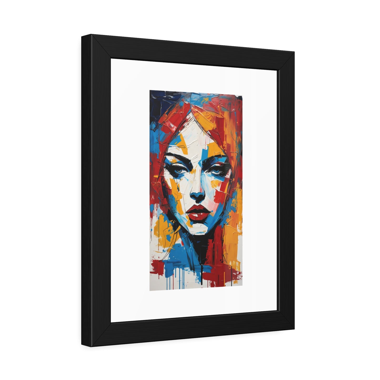 Framed Abstract Portrait of a Woman Print