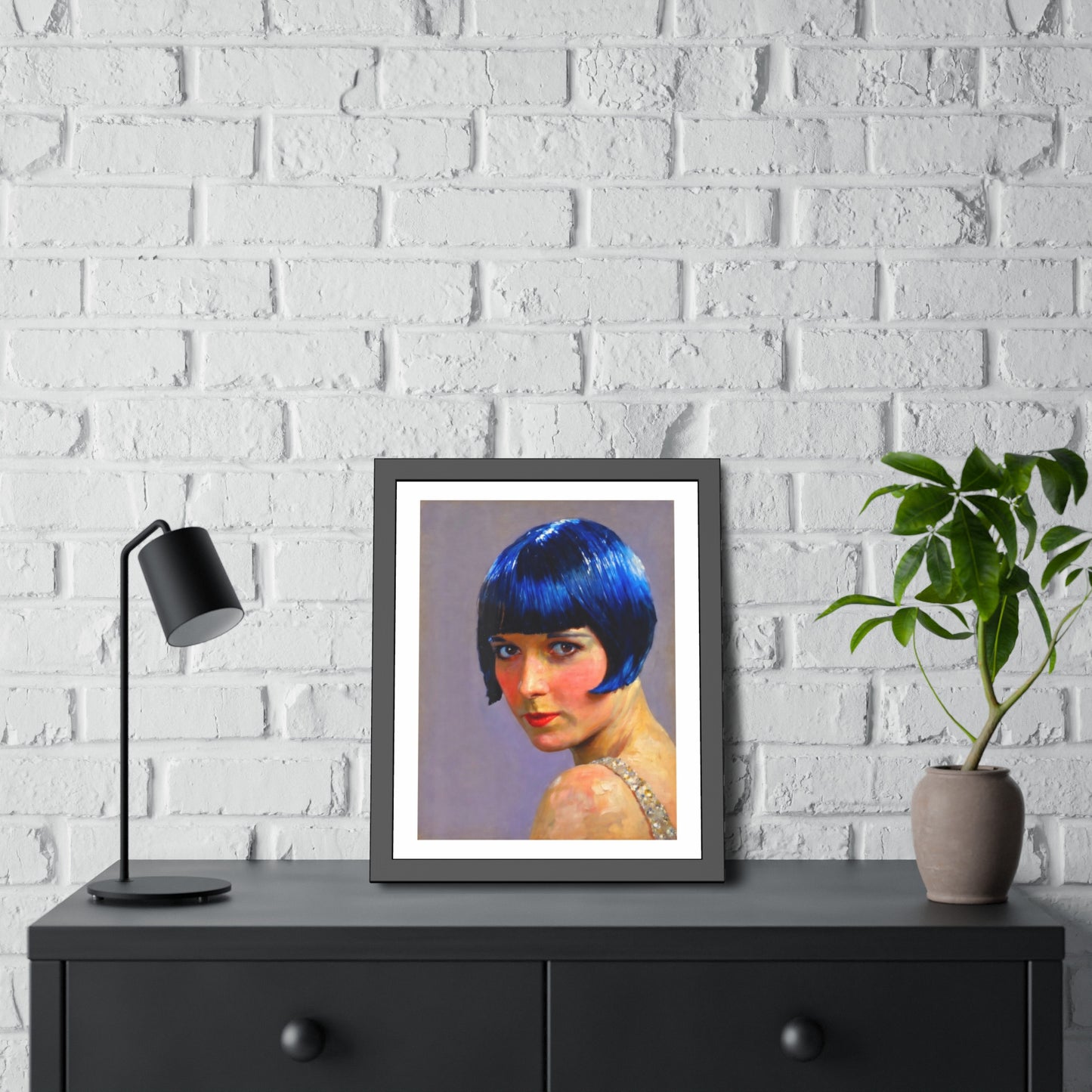 Blue Bob Portrait Framed Poster