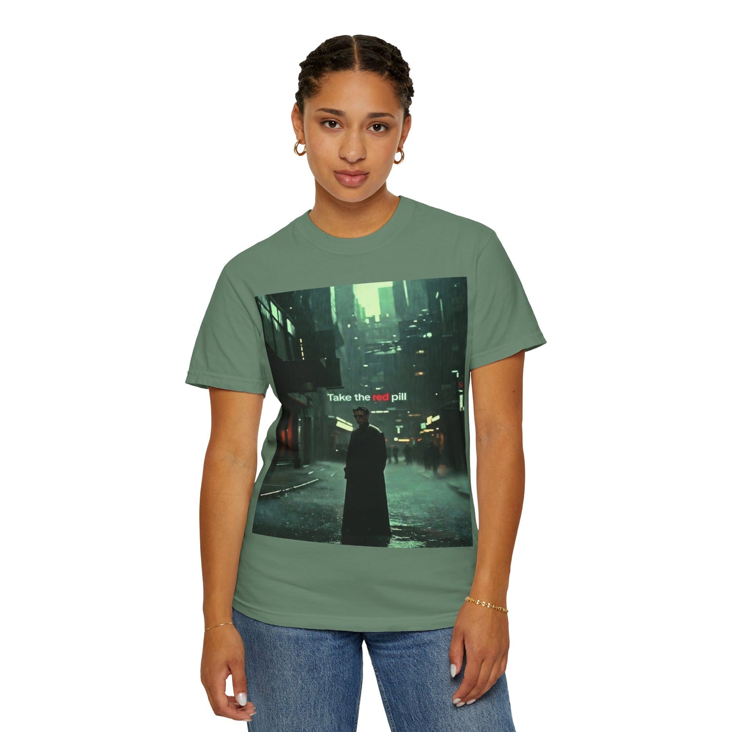 Take the Red Pill T-Shirt — Cyberpunk Noir Graphic Tee