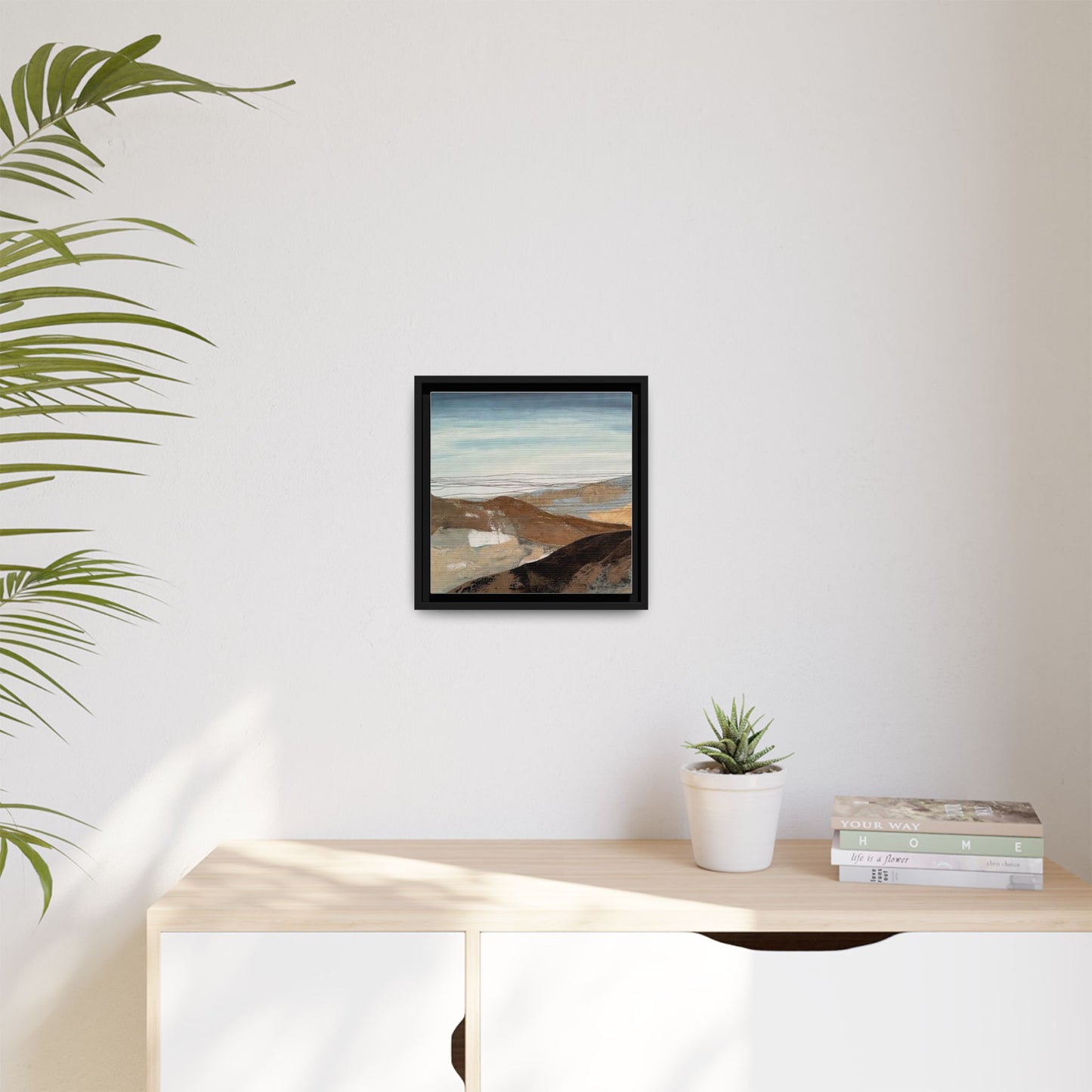 Framed Matte Canvas Art — Serene Abstract Landscape