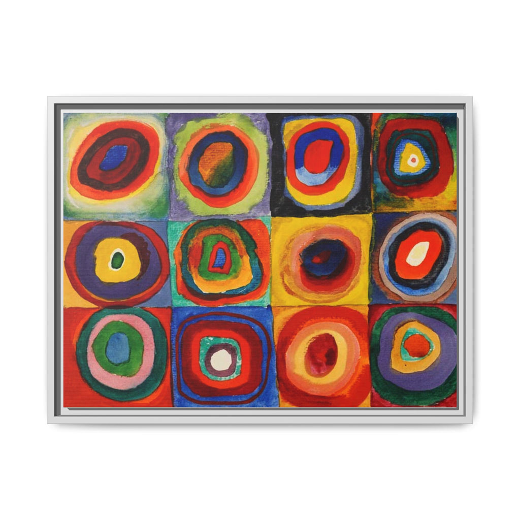 Colour Study, Squares with Concentric Circles by Vassily Kandinsky Framed Abstract Canvas Print
