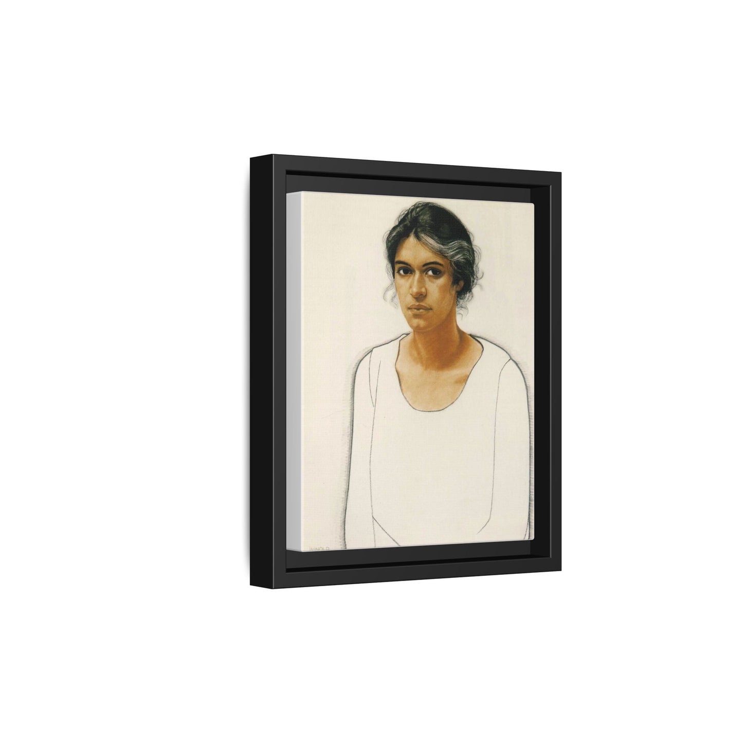 Portrait of a Woman by Winold Reiss Framed Matte Canvas Portrait Print