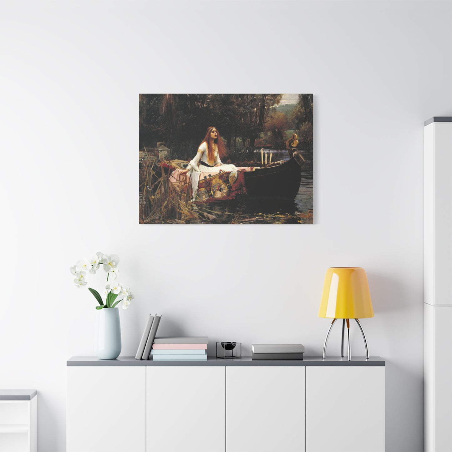The Lady of Shalott by John William Waterhouse Matte Canvas Wall Art Print