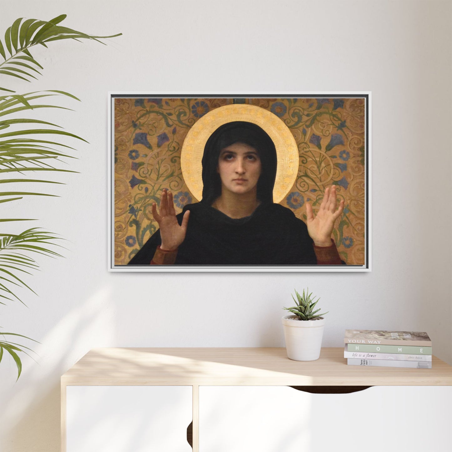 La Vierge consolatrice by William Adolphe Bouguereau Framed Matte Canvas Wall Art