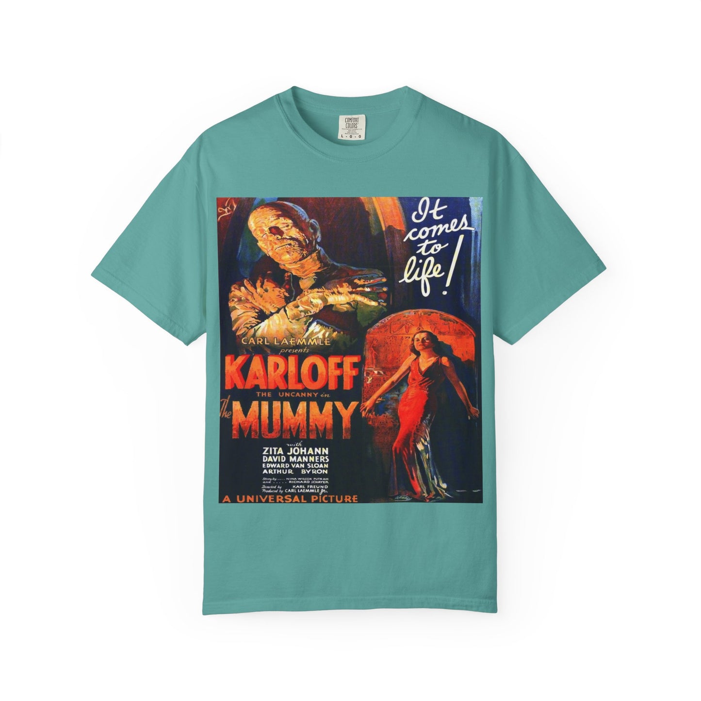 Mummy Movie Poster T‑Shirt — Vintage Karloff Horror Graphic Tee