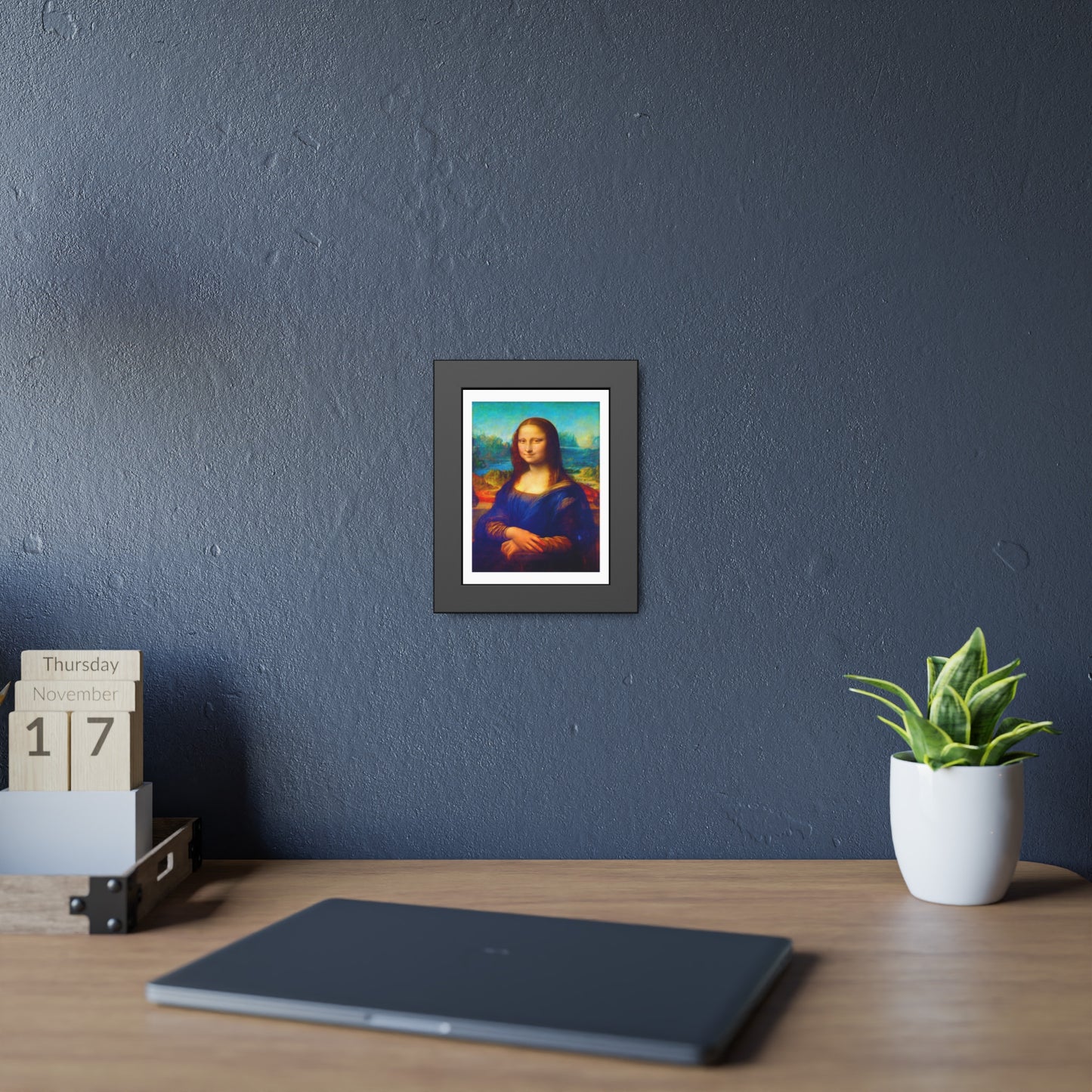 Framed Mona Lisa Poster — Classic Renaissance Art Print in Black Frame