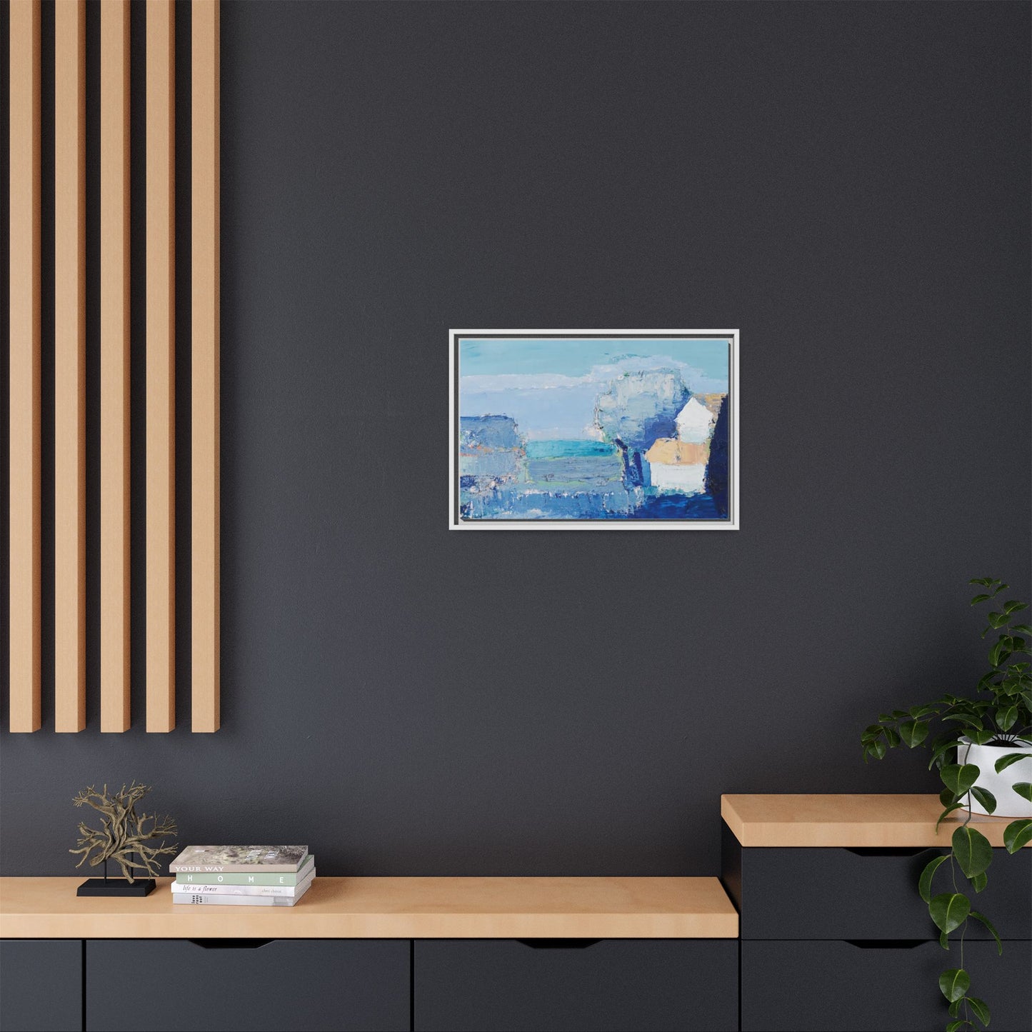 Paysage de Provence by Nicolas de Staël Framed Matte Canvas Seascape Wall Art Print