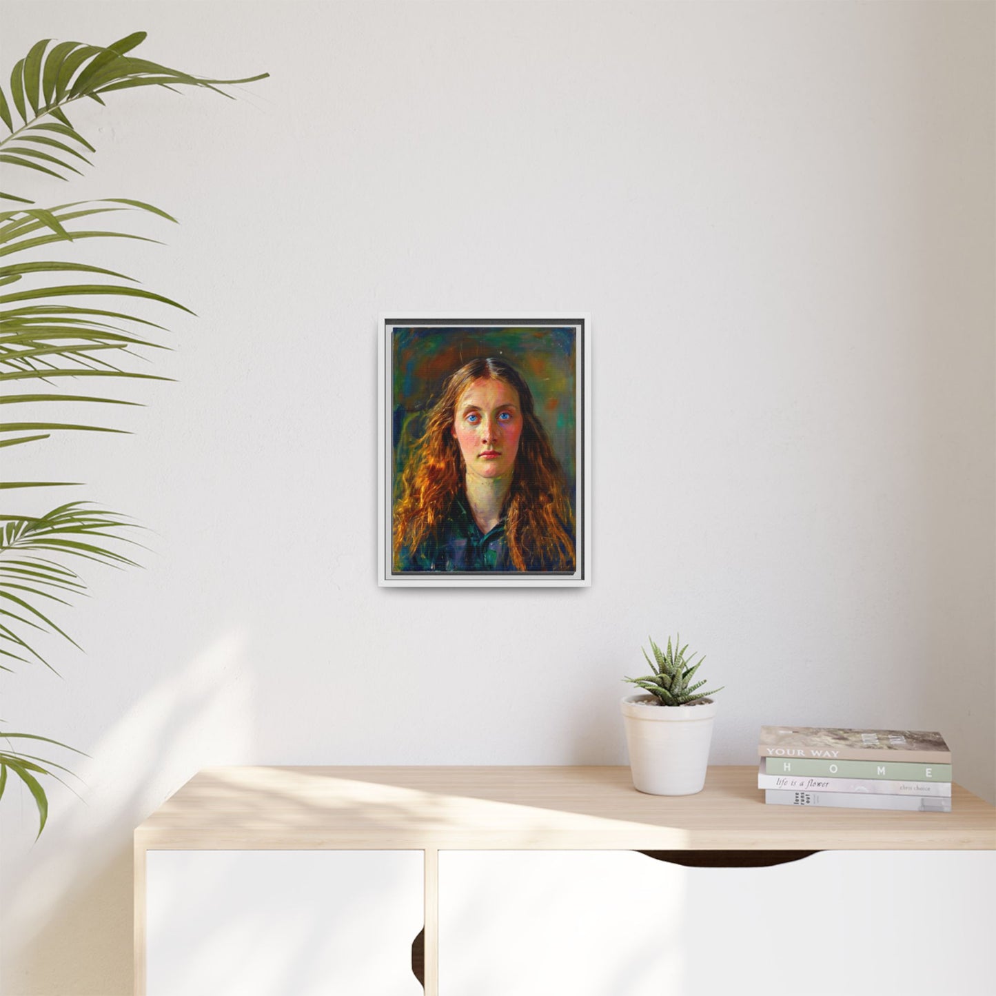 Framed Matte Canvas Print — Vintage Portrait Art