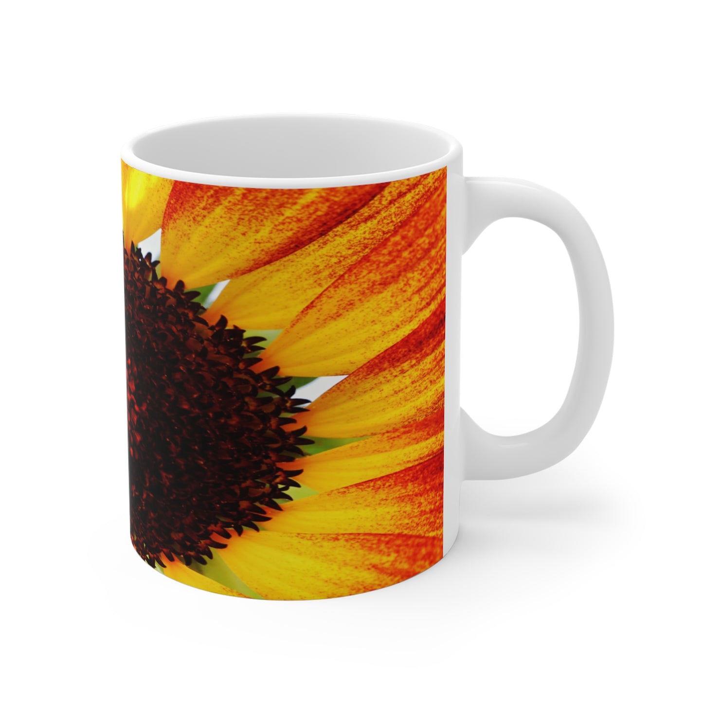 Sunflower Photo Mug — Bright Yellow Floral Coffee Cup