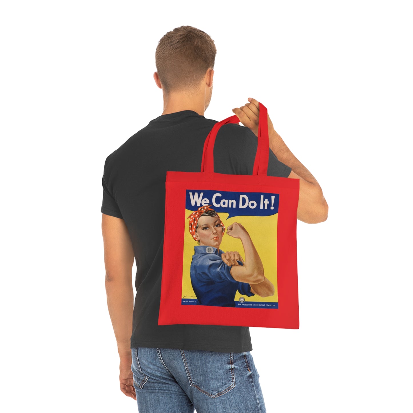 We Can Do It! Rosie the Riveter Cotton Tote — Vintage Feminist Empowerment Shopper