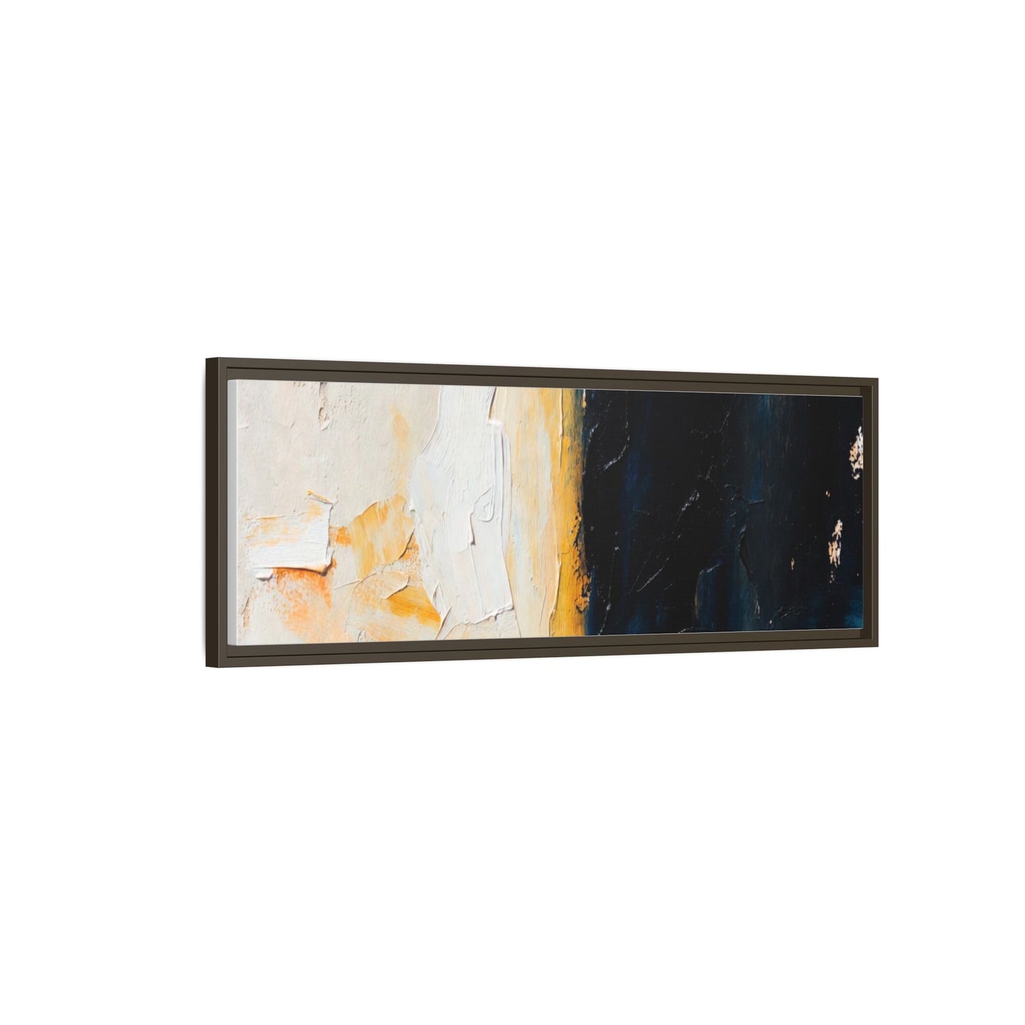 Abstract Coastal Texture Framed Canvas Art — Matte Multi-Color Wall Print