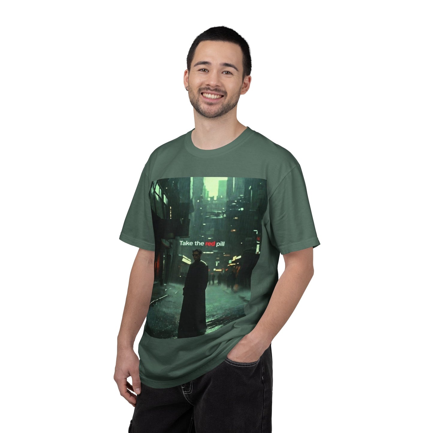 Take the Red Pill T-Shirt — Cyberpunk Noir Graphic Tee