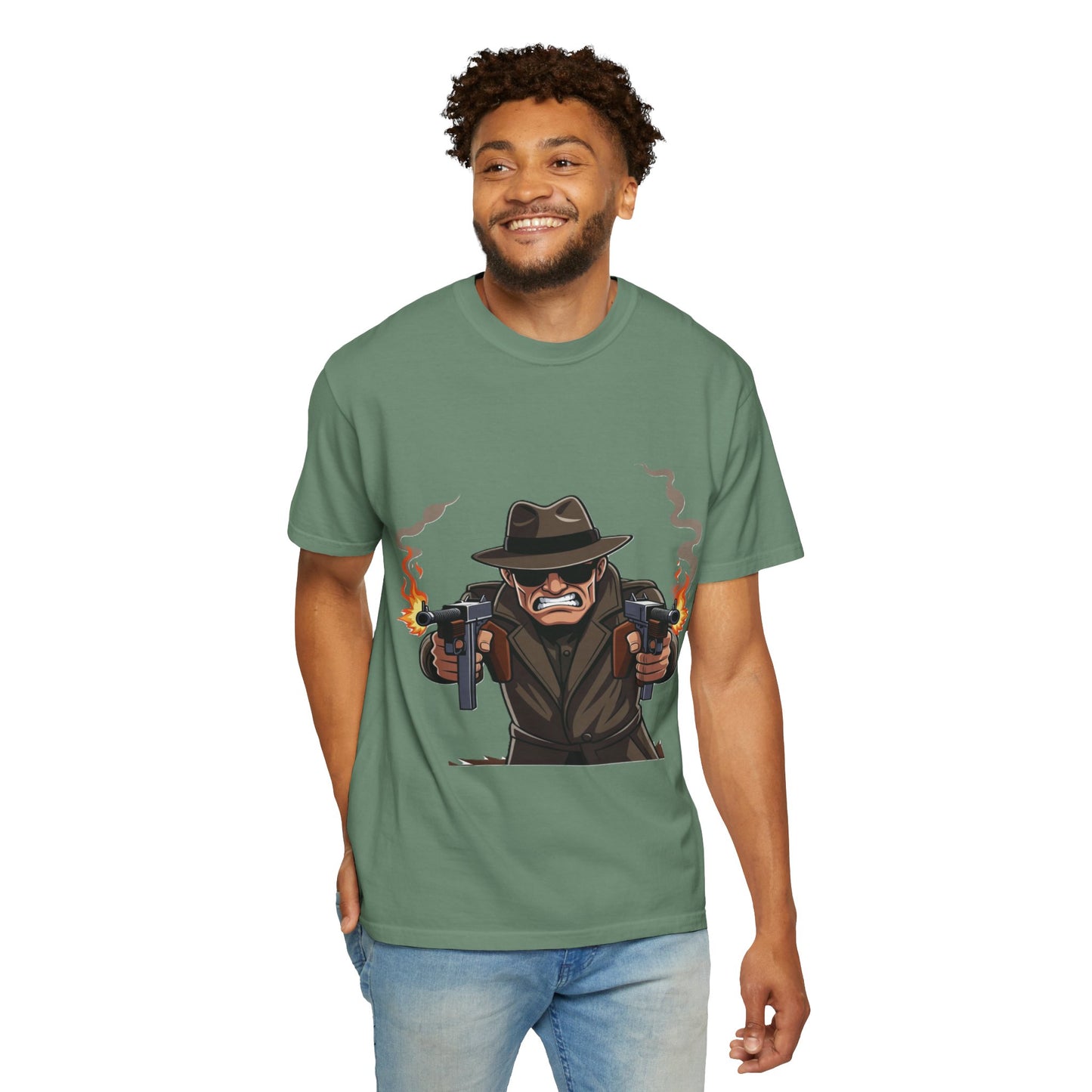 Vintage Gangster Shooter T-Shirt – Retro Mobster Graphic Tee