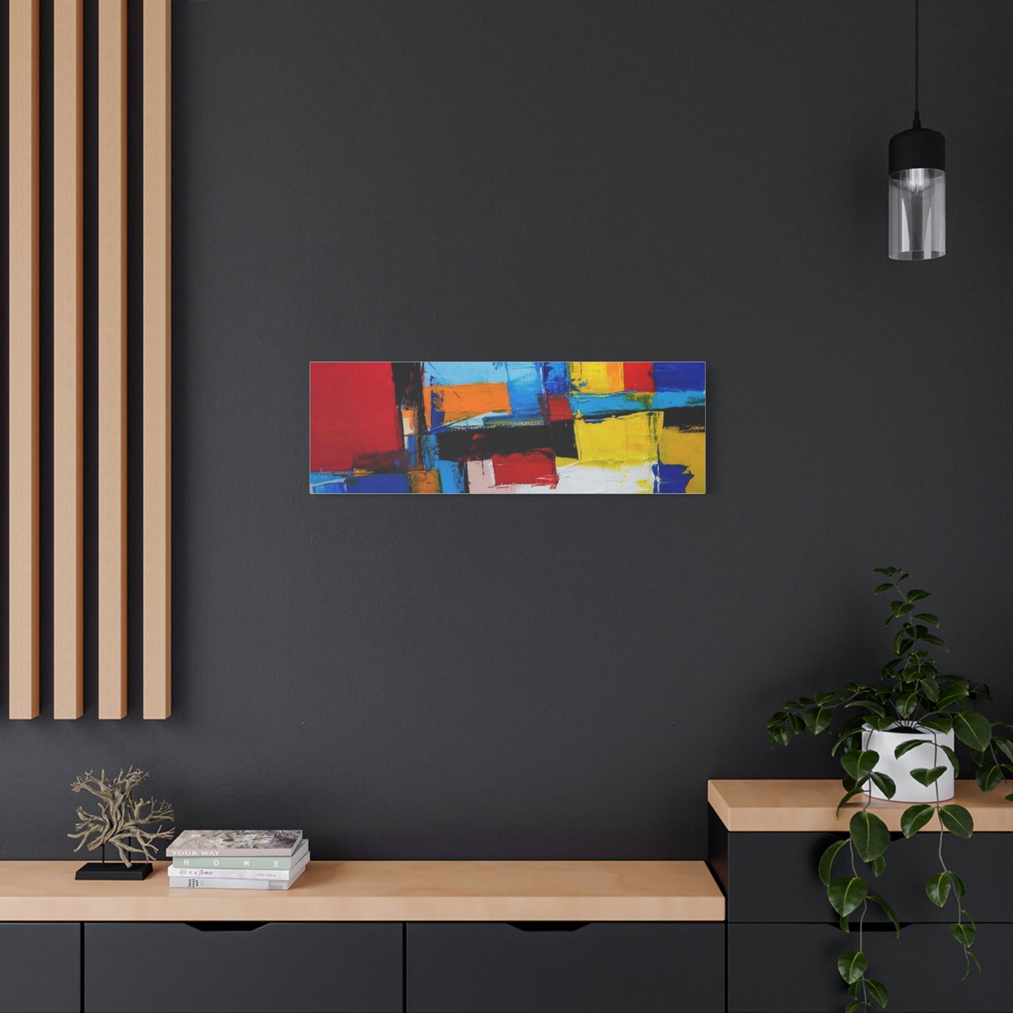 Abstract Color Block Canvas Print — Modern Geometric Wall Art