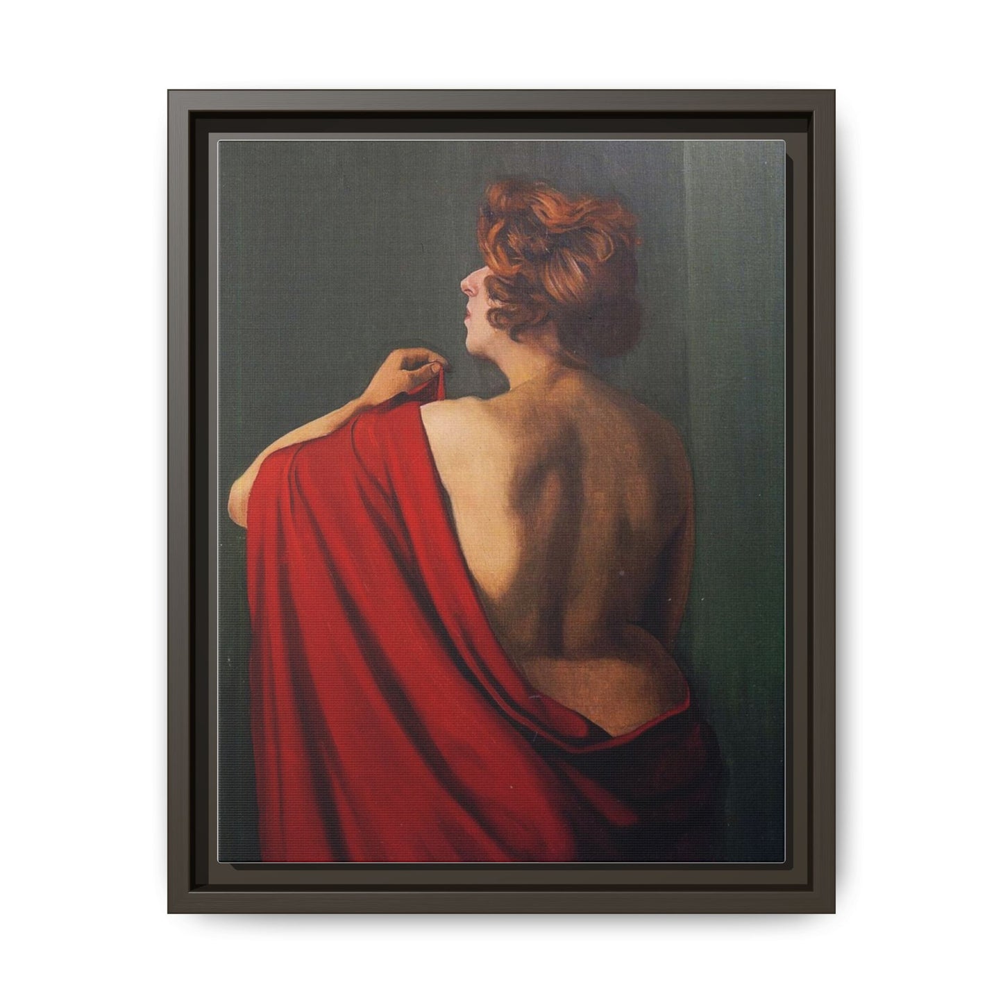 Femme au châle rouge by Félix Vallotton Framed Matte Canvas Wall Art Print