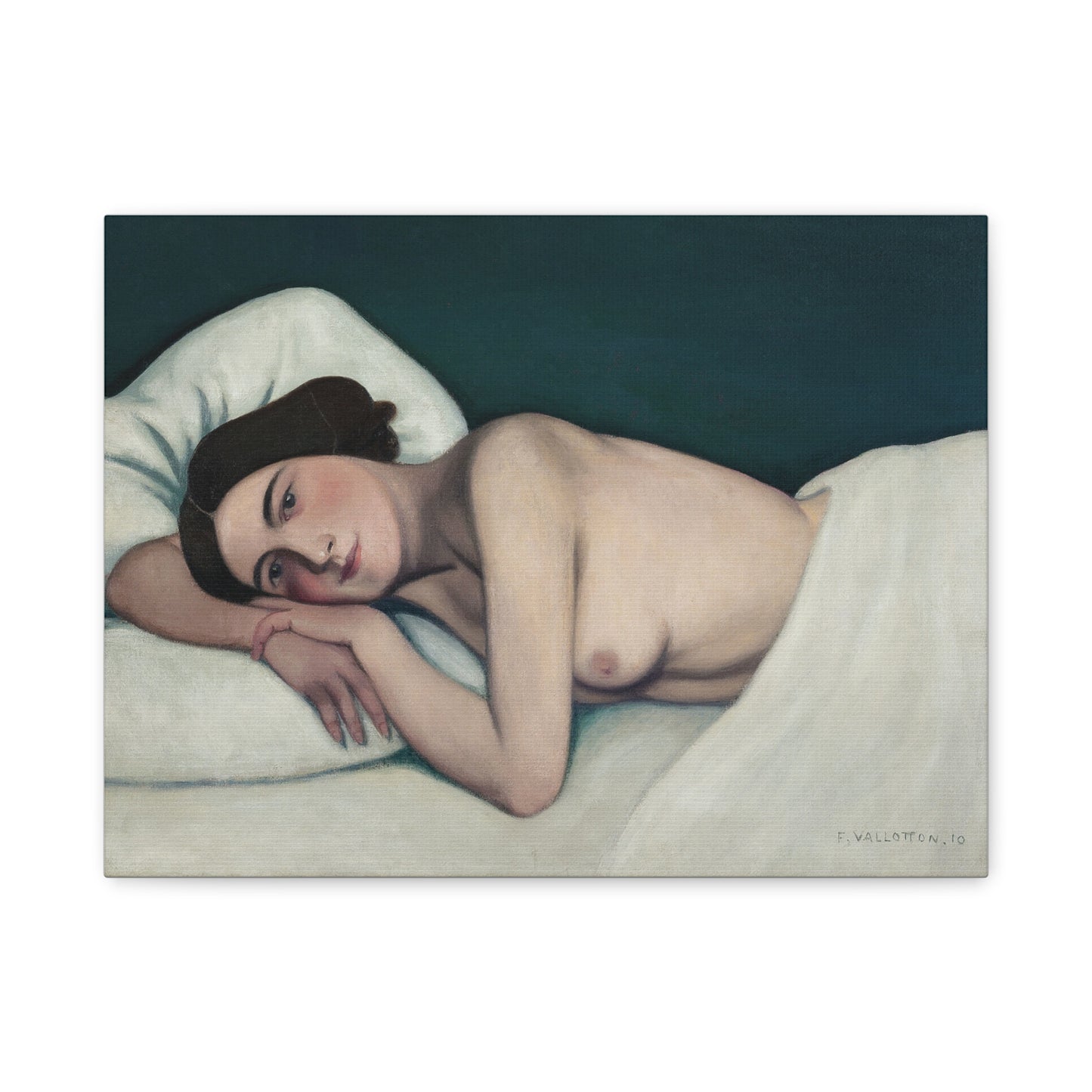 Nu au lit by Félix Vallotto Matte Canvas Wall Art Print