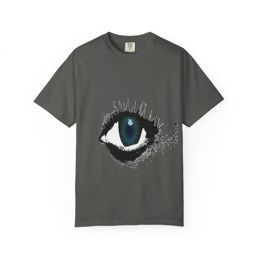 Eye Graphic T-Shirt — Blue Iris Grunge Art Tee