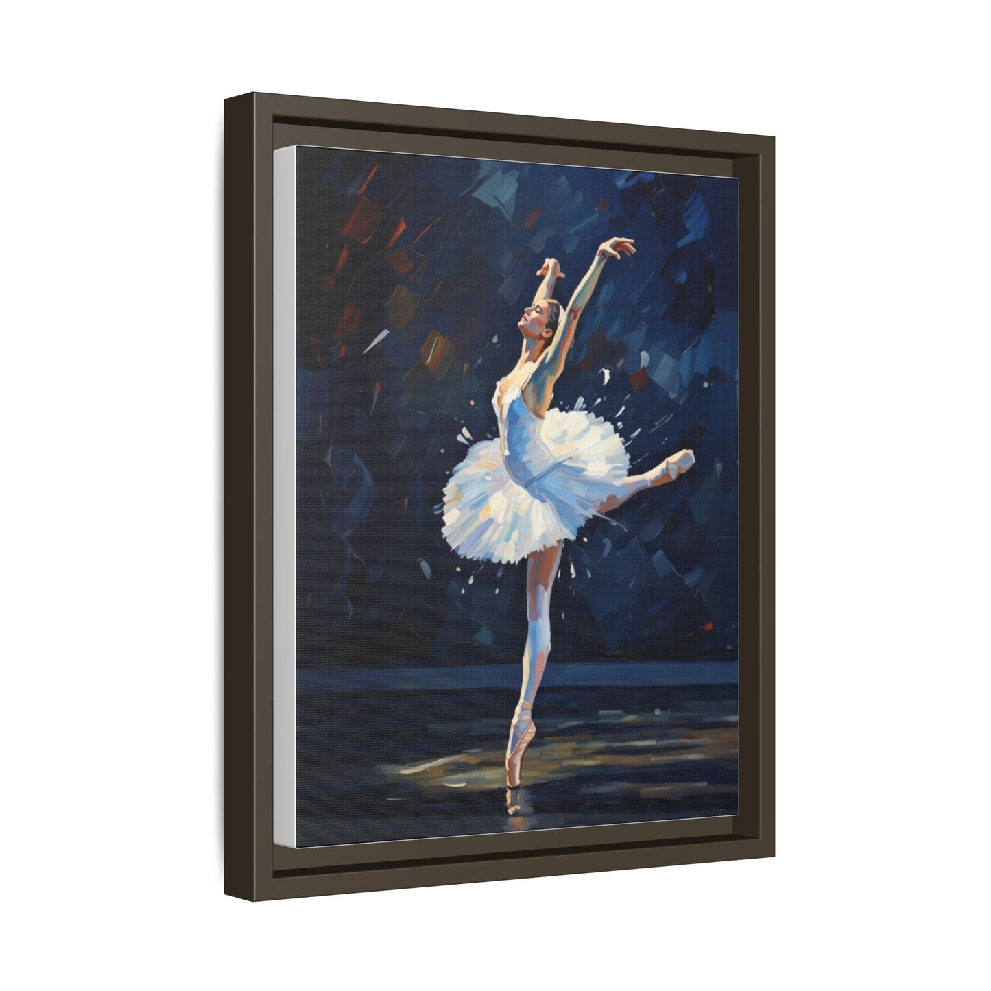 Ballerina Ballet Canvas Print — Framed Matte Wall Art
