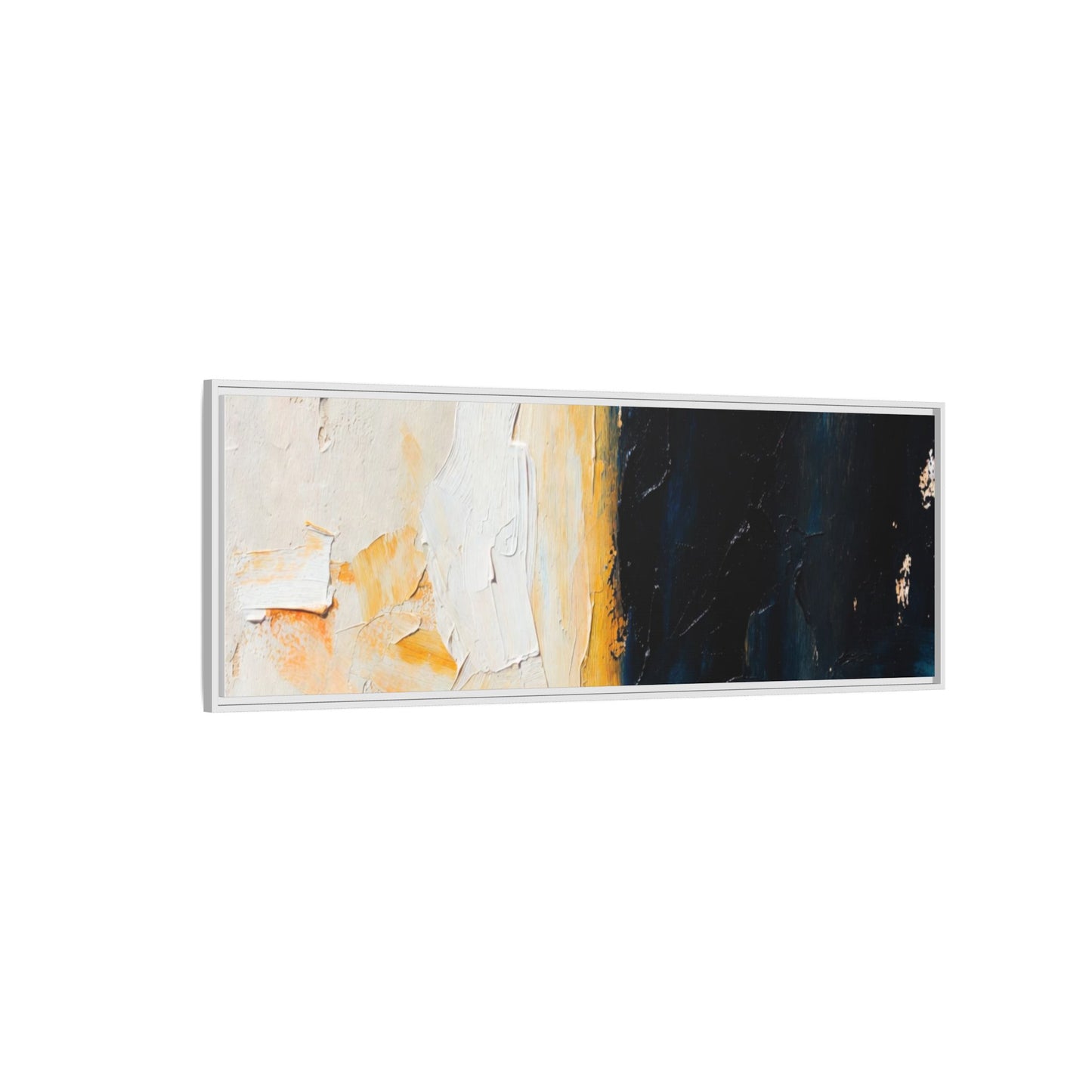 Abstract Coastal Texture Framed Canvas Art — Matte Multi-Color Wall Print