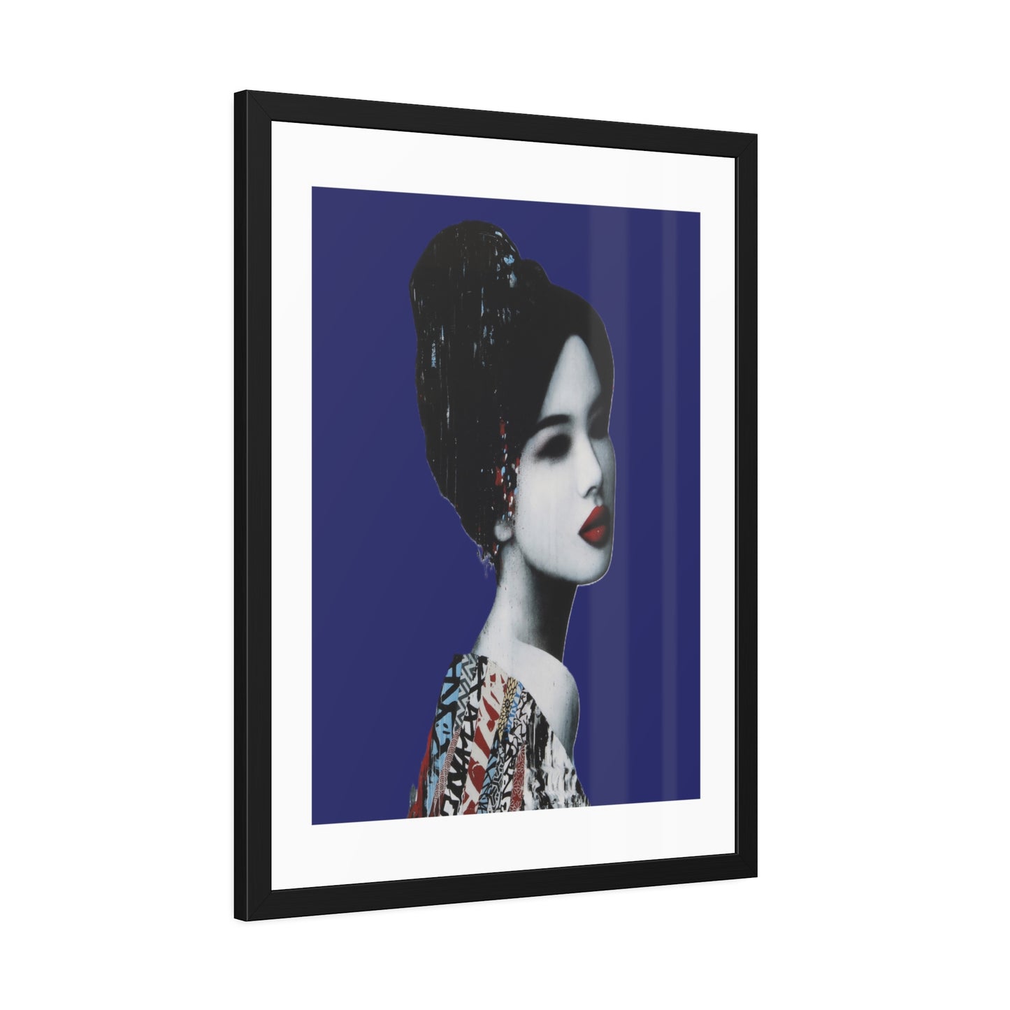 Geisha Portrait - Framed Paper Posters