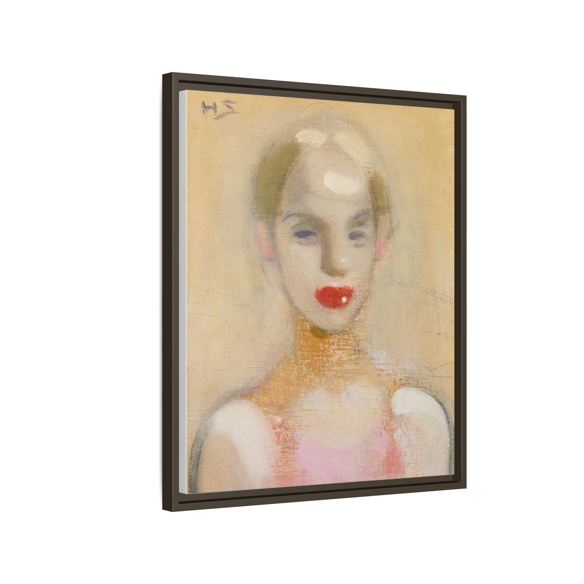 Circus Girl by Helene Schjerfbeck Framed Matte Canvas Portrait Art Print