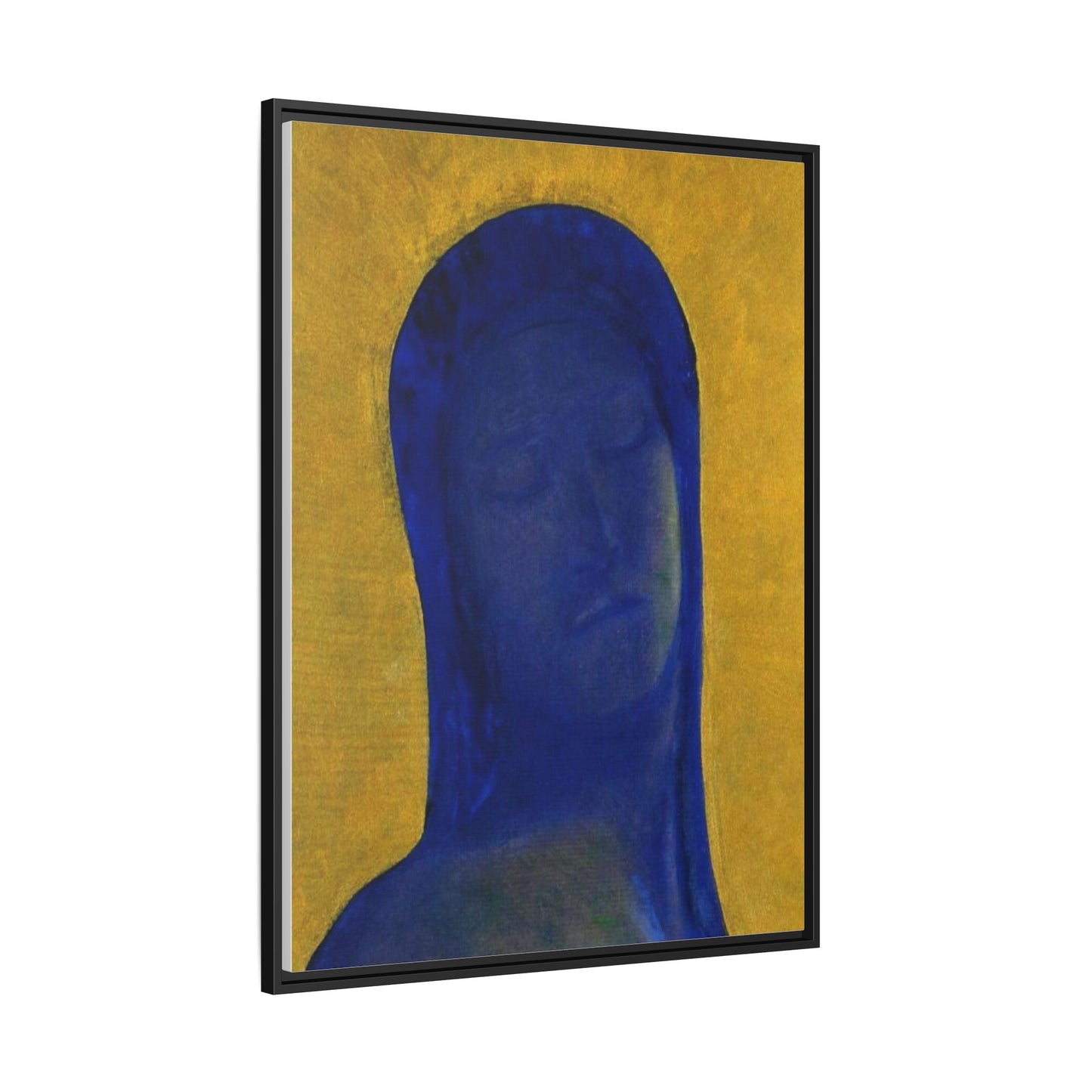 Closed Eyes by Odilon Redon Framed Matte Canvas Wall Art Print