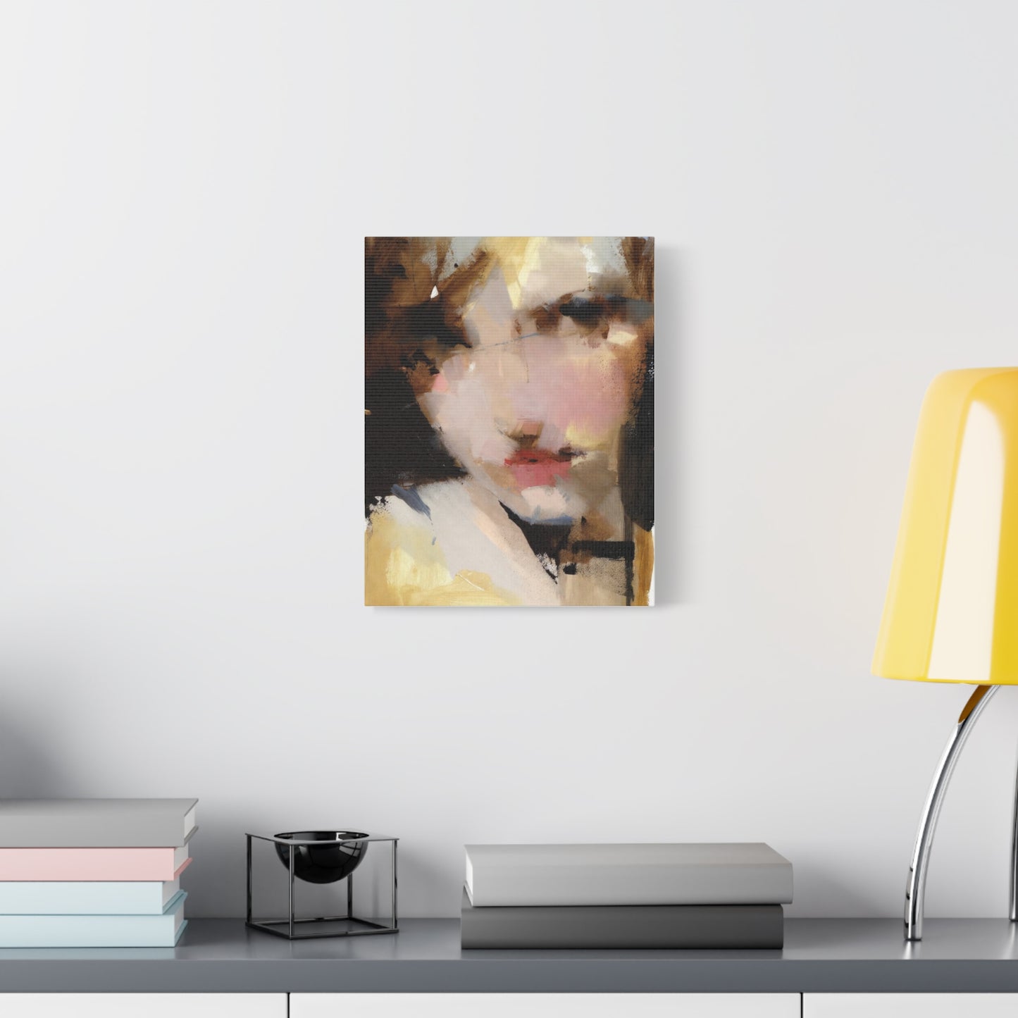 Abstract Portrait Matte Canvas Print — Modern Feminine Wall Art