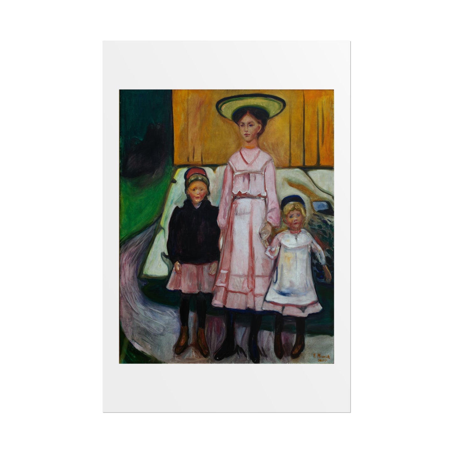 Three Children Thielska by Edvard Munch Wall Art Print