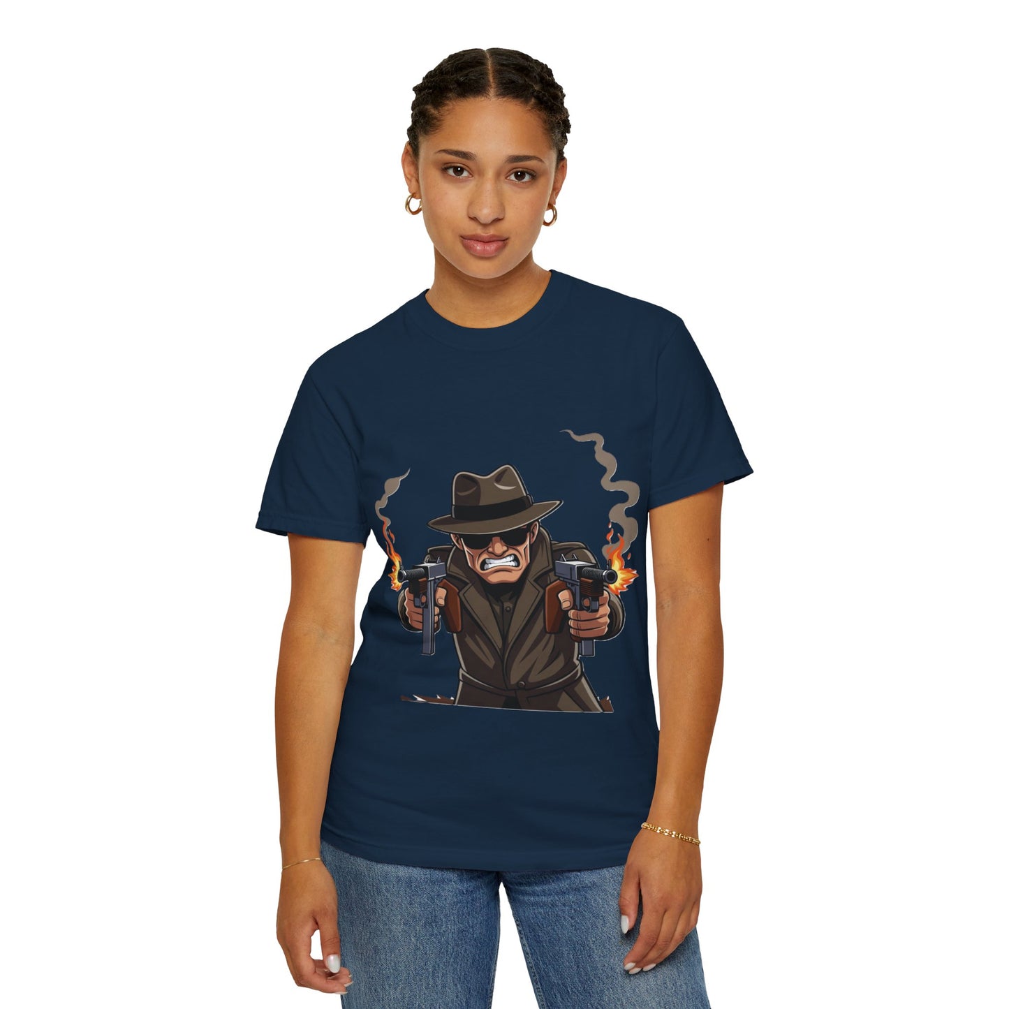 Vintage Gangster Shooter T-Shirt – Retro Mobster Graphic Tee