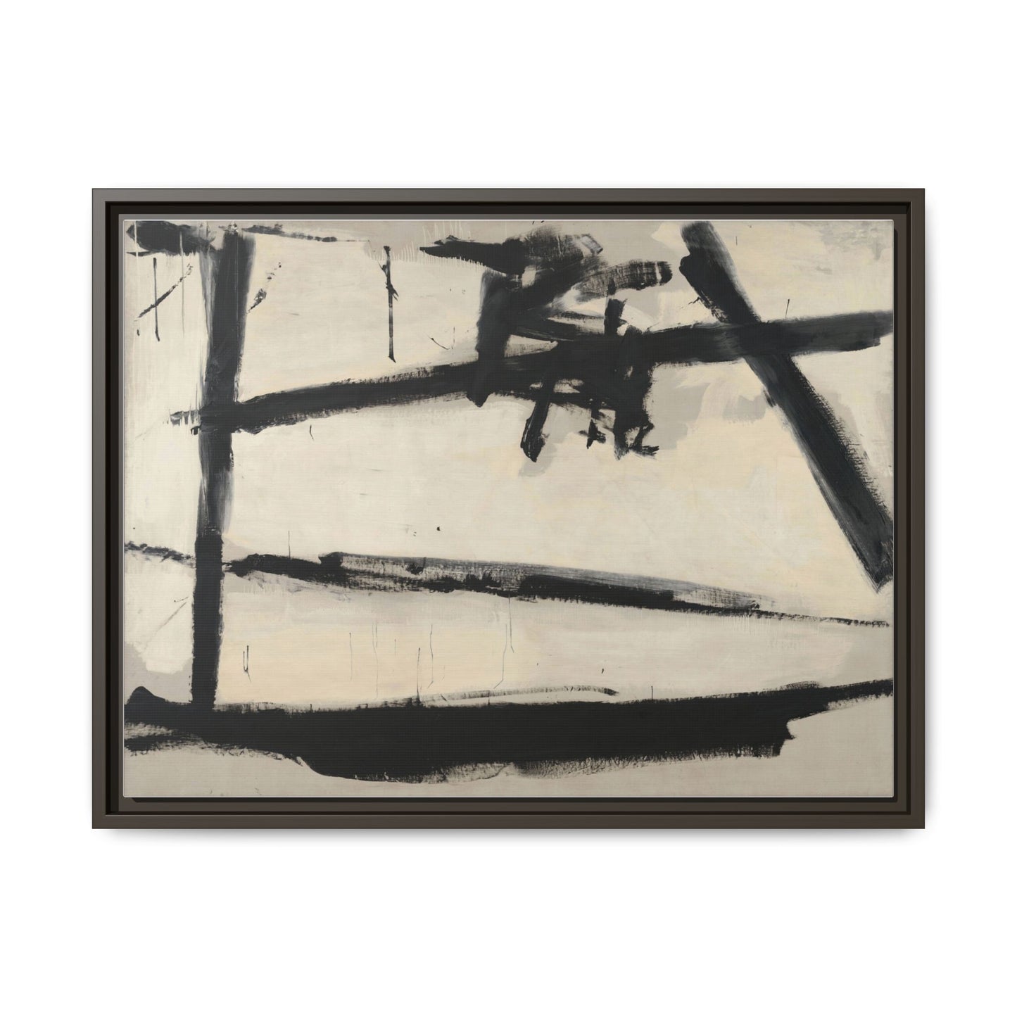 Painting Number 2 by Franz Kline Framed Abstract Canvas Art Print